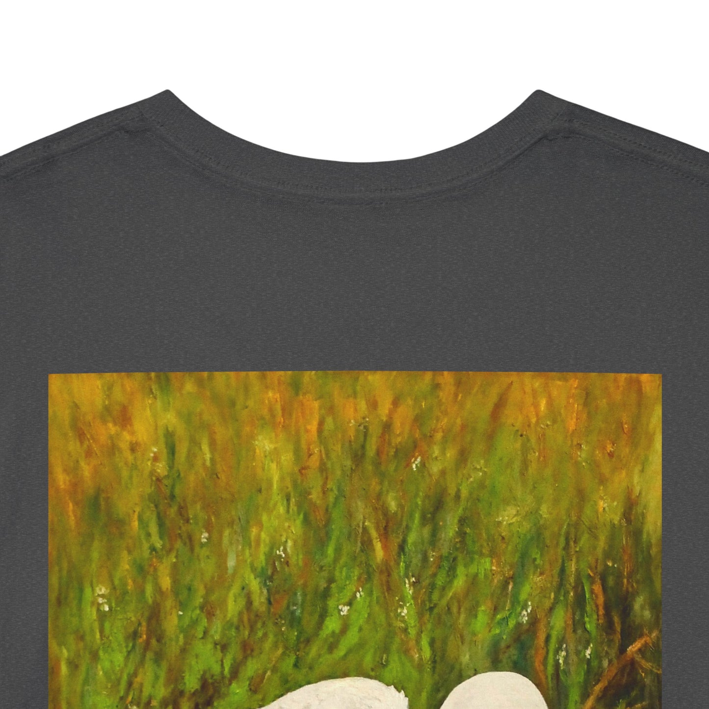 White Egret- Amazing Unisex Heavy Cotton Short Sleeve Tee Shirts!