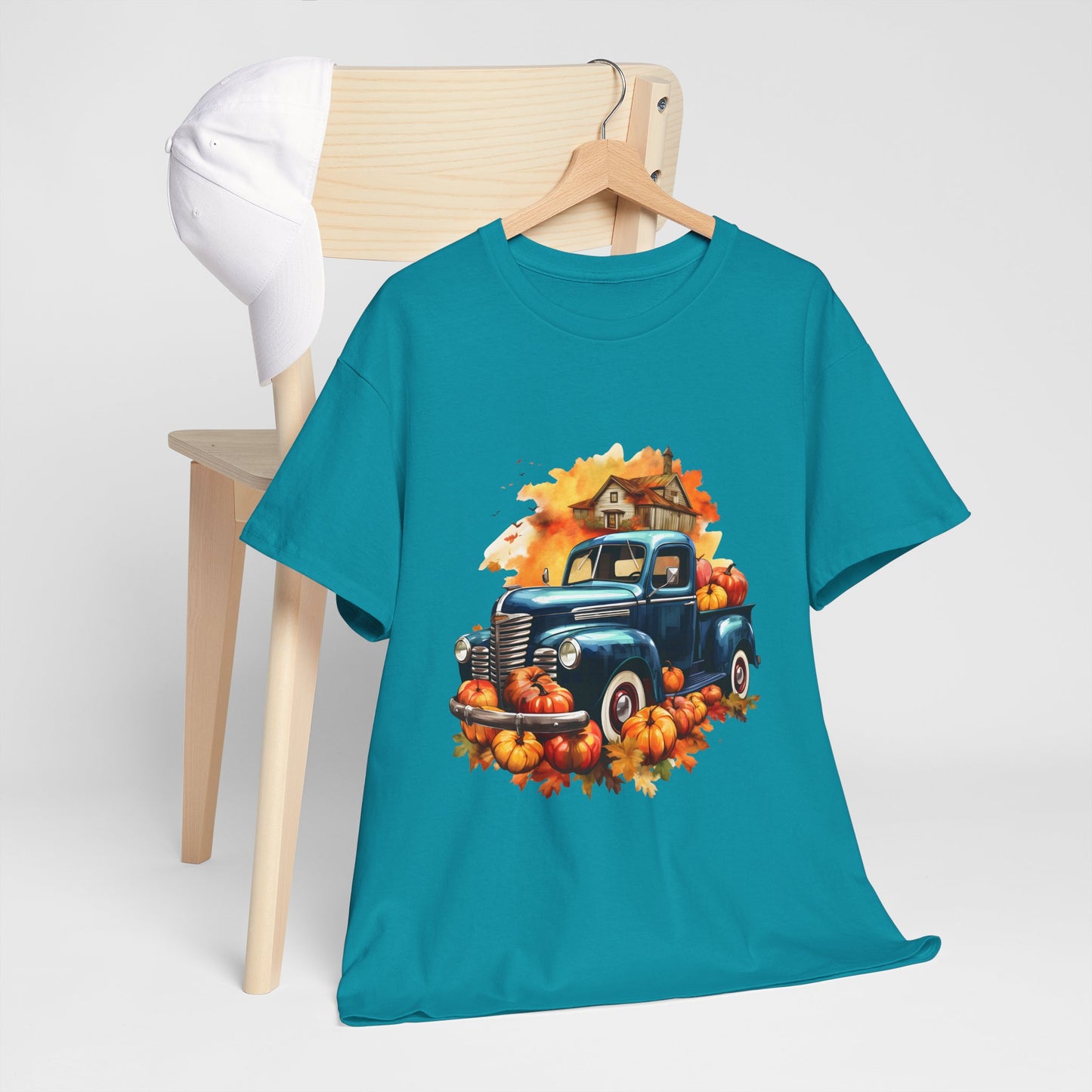 Fall Truck -Amazing Unisex Heavy Cotton Short Sleeve Tee Shirts!