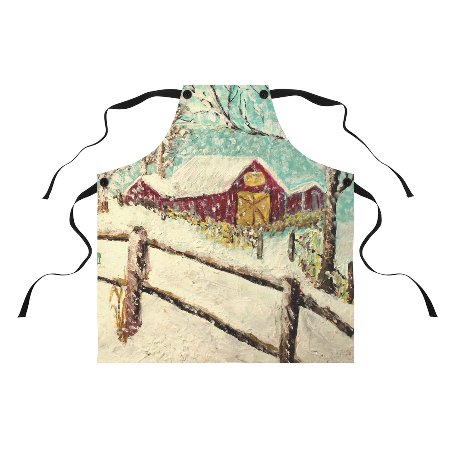 Snowy Christmas Morning Apron