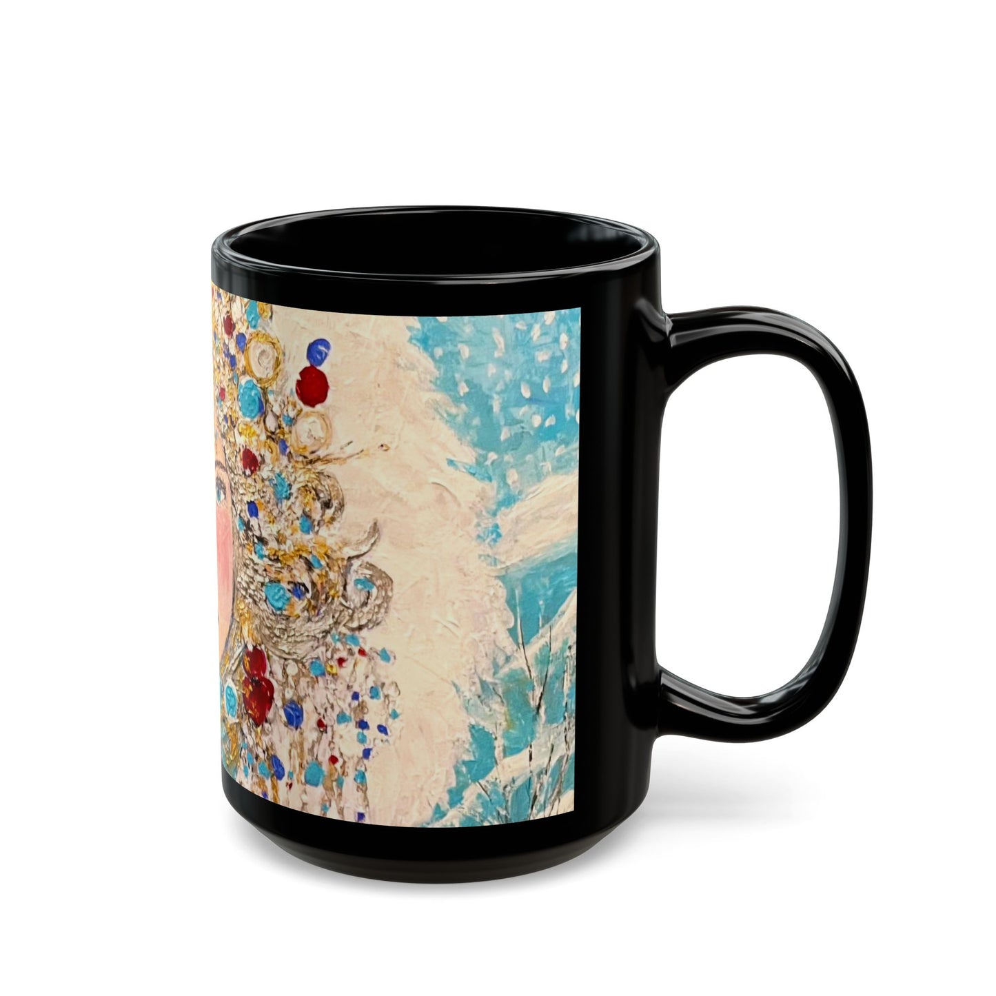 The Queen of Winter - 11 oz or 15 oz Ceramic Black Mugs