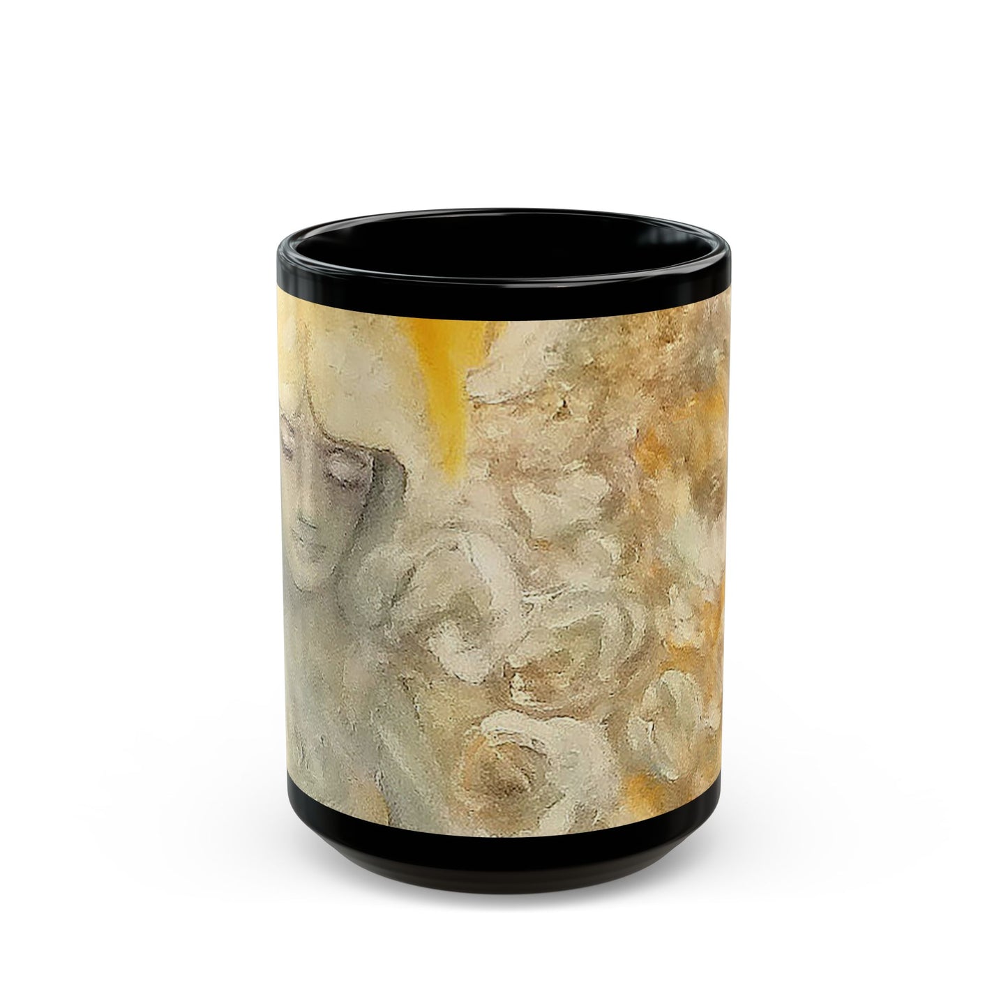 Angels watch over Thee- 11 oz or 15 oz Ceramic Black Mugs
