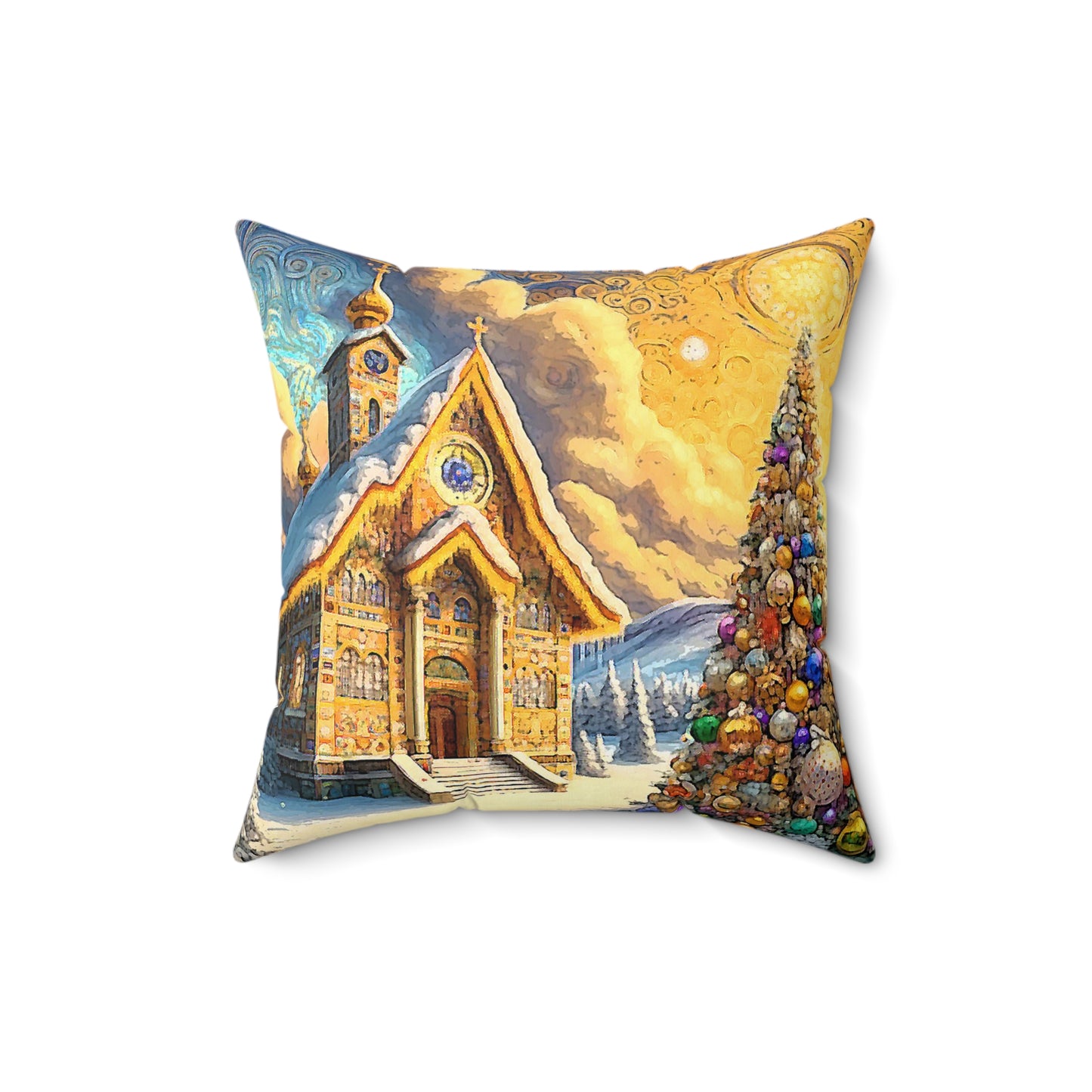 Christmas Magic Faux Suede Square Pillow