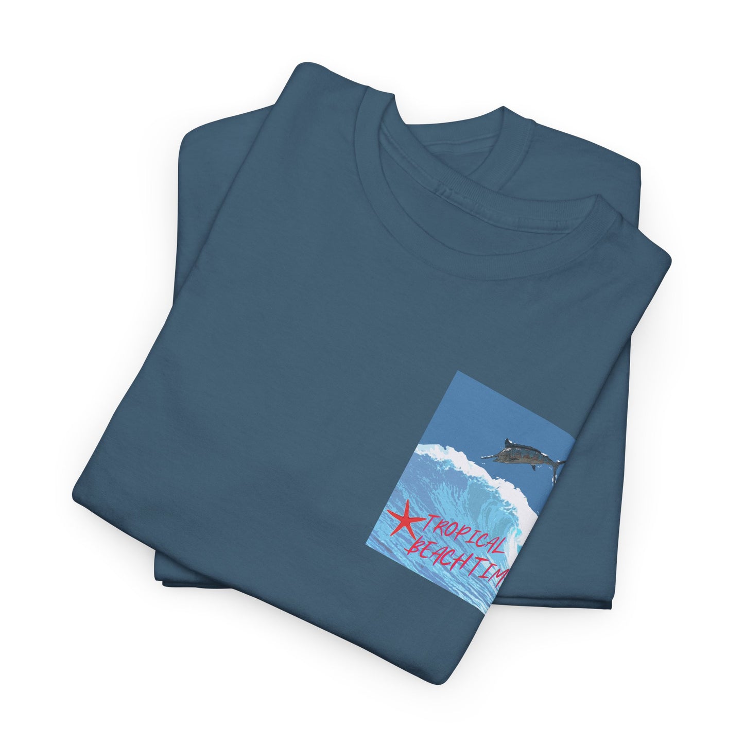 Tropical Beach Time - Amazing Unisex Heavy Cotton Tee