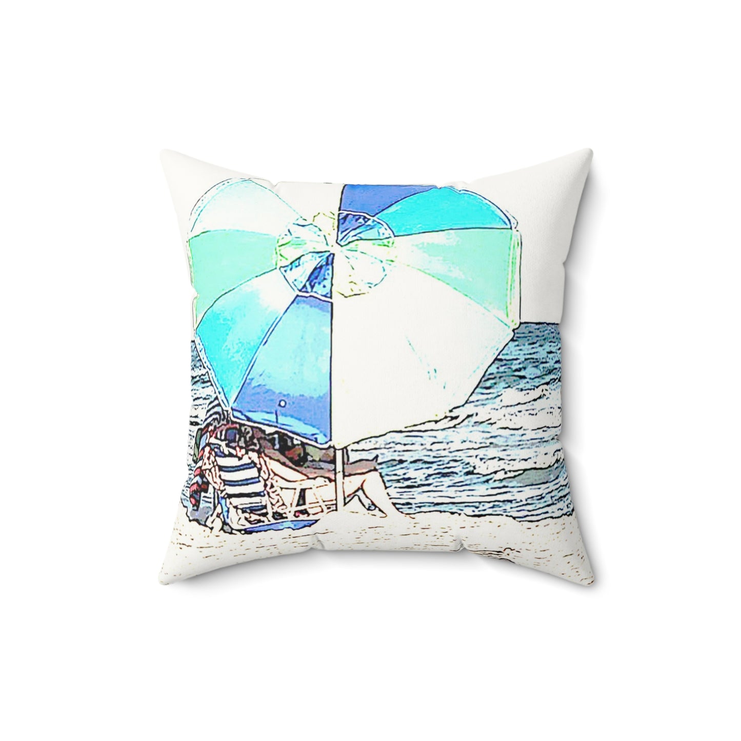 Beach Talk -Faux Suede Square Pillow