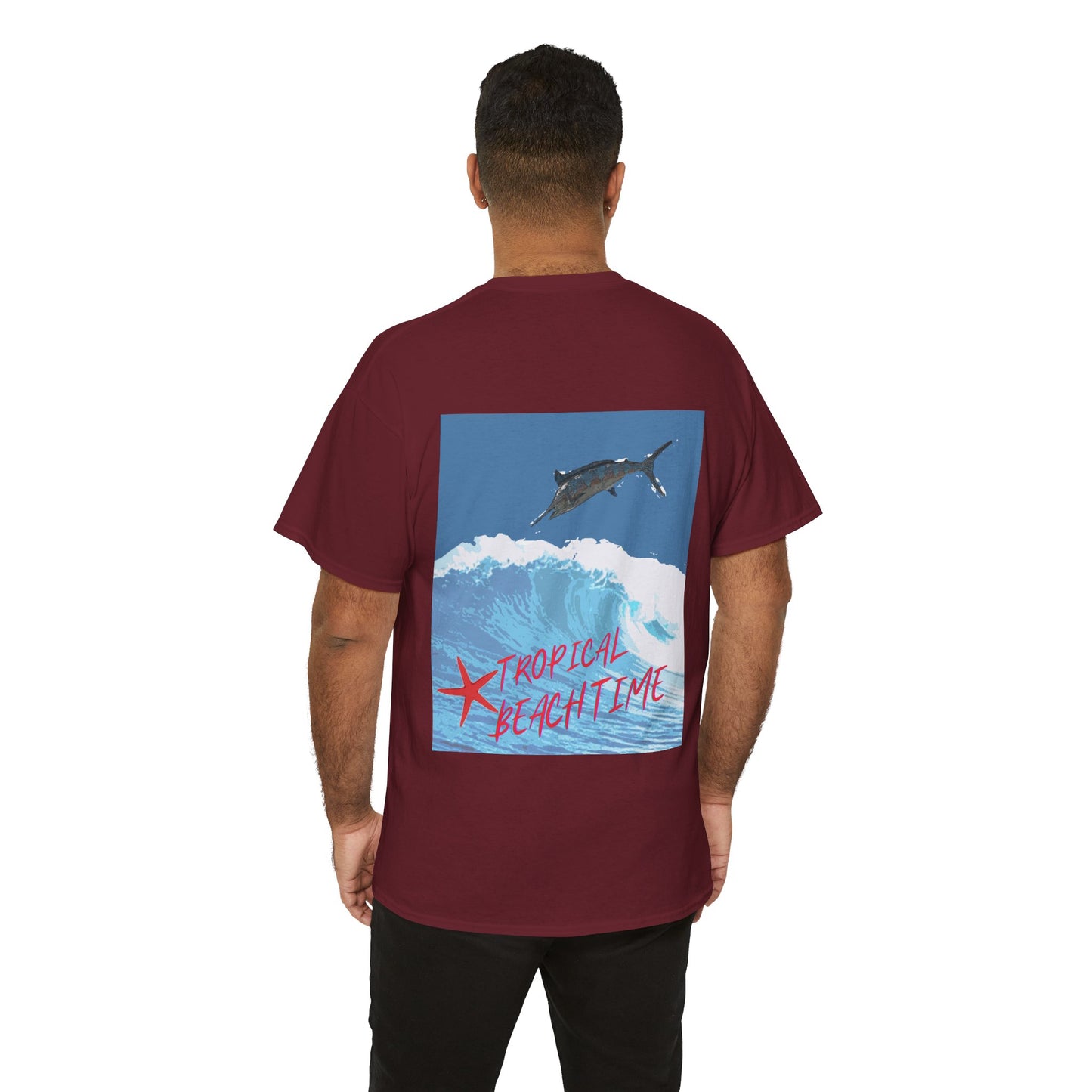 Tropical Beach Time - Amazing Unisex Heavy Cotton Tee
