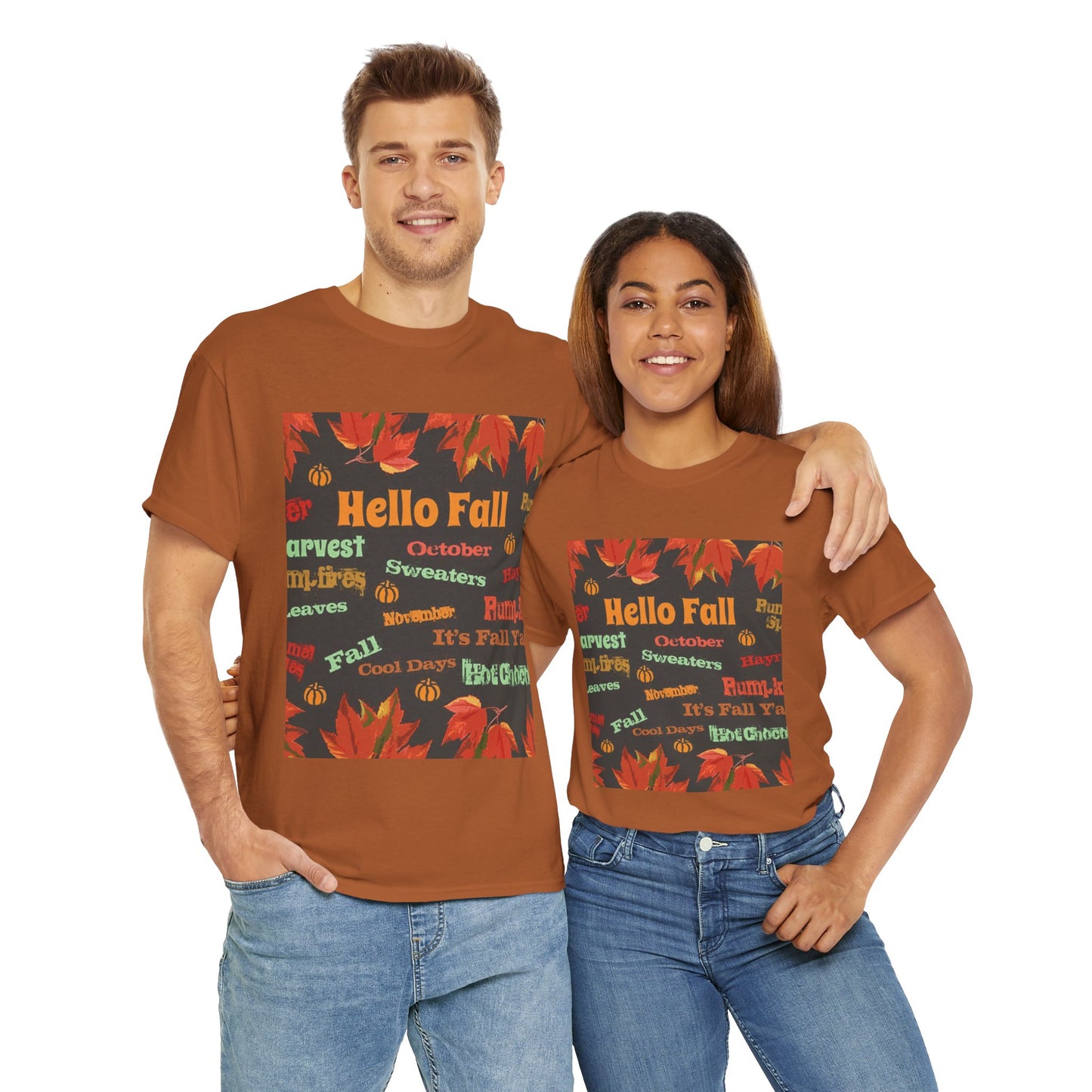 Hello Fall - Amazing Unisex Heavy Cotton Short Sleeve Tee Shirts!