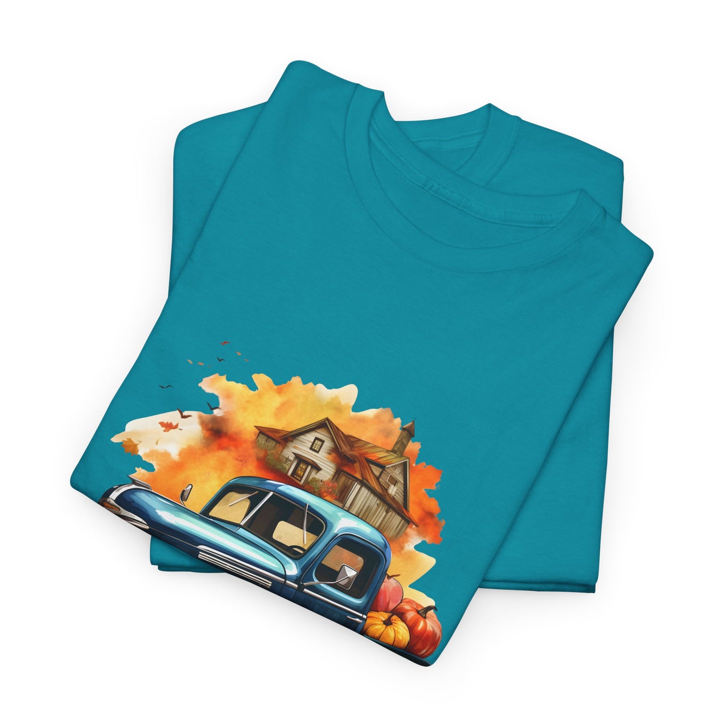 Fall Truck -Amazing Unisex Heavy Cotton Short Sleeve Tee Shirts!