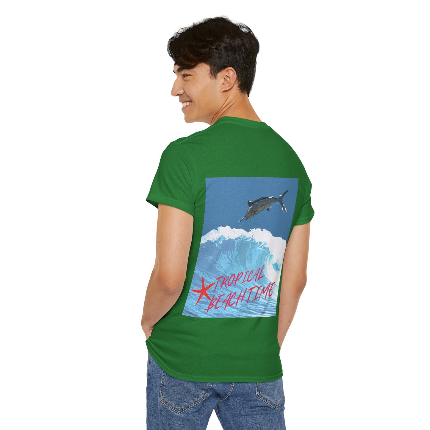 Tropical Beach Time - Amazing Unisex Heavy Cotton Tee