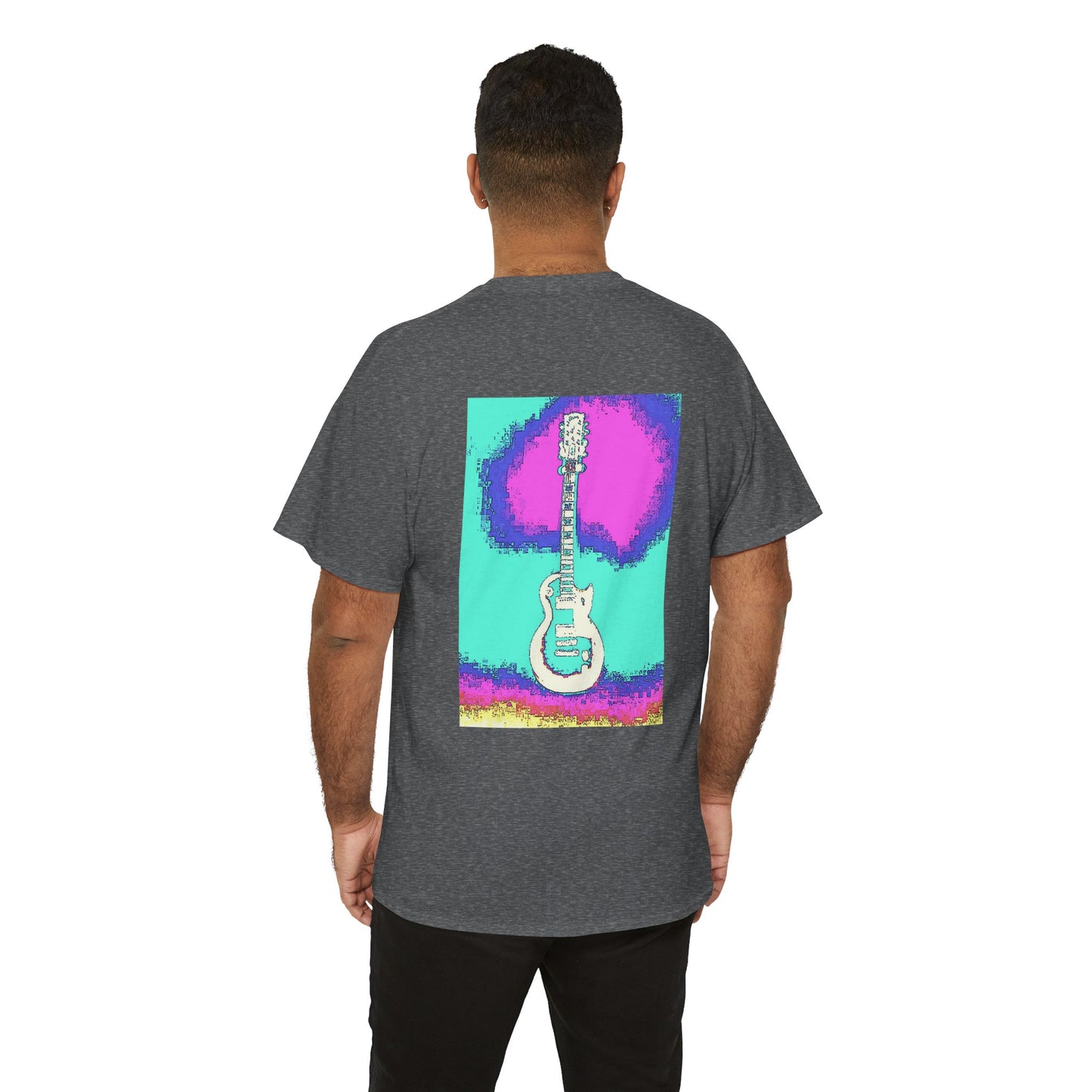 Psychedelic Guitar- Amazing Unisex Heavy Cotton Short Sleeve Tee Shirts!