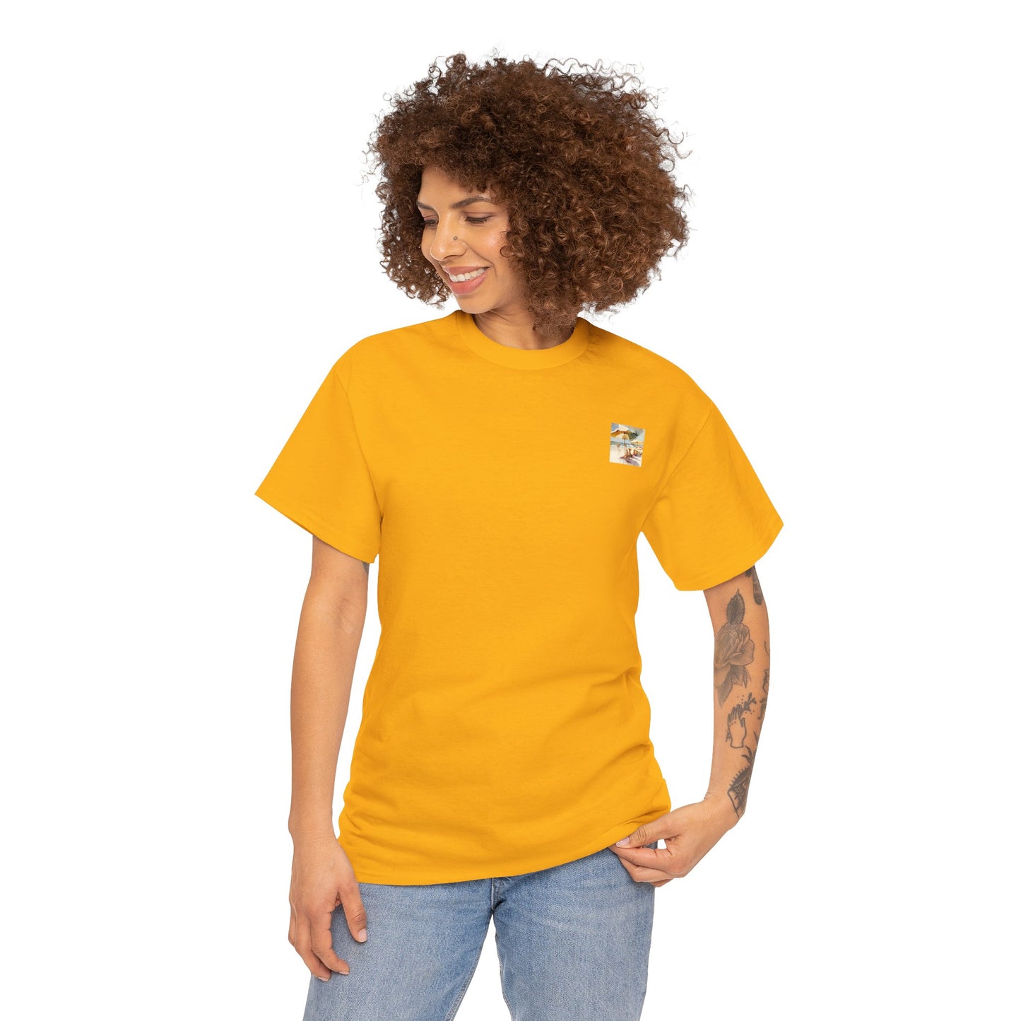 At the Beach Amazing Unisex Heavy Cotton Short Sleeve Tee Shirts!