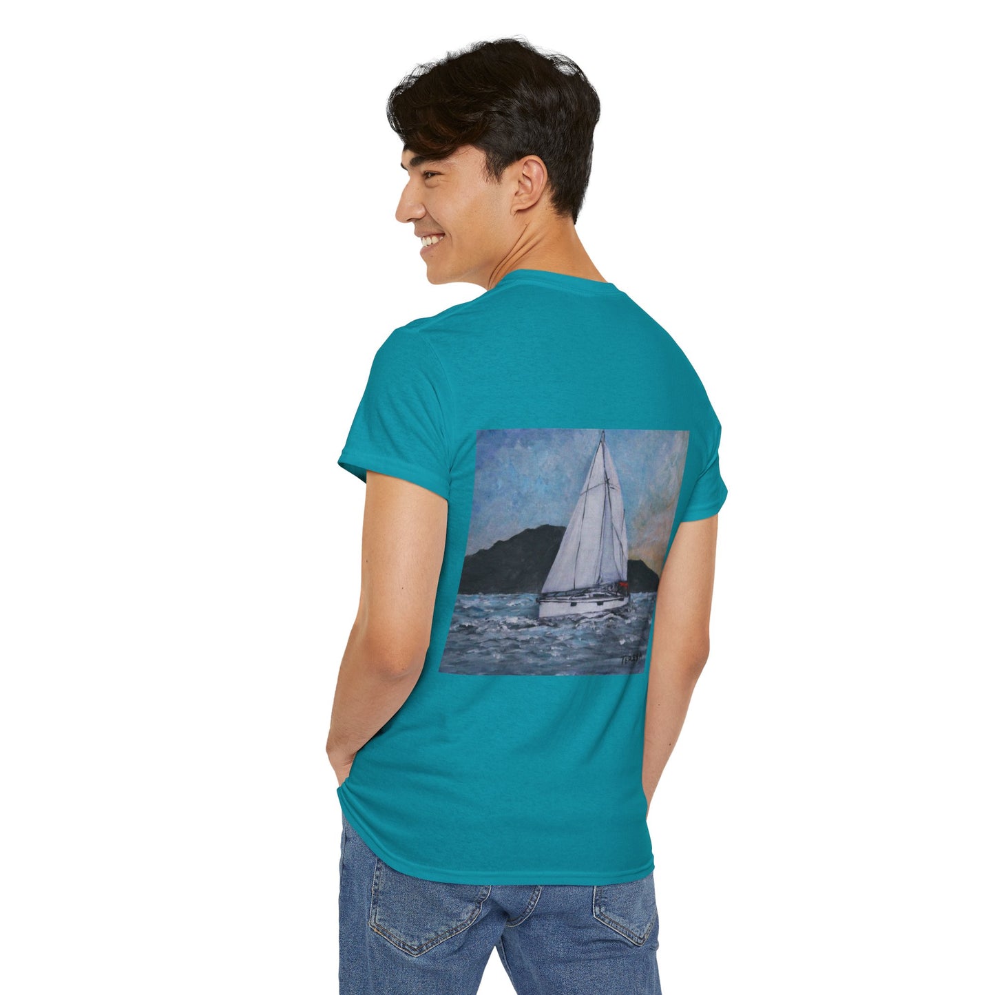 Smoothly Sailing - Amazing Unisex Heavy Cotton Short Sleeve Tee Shirts!