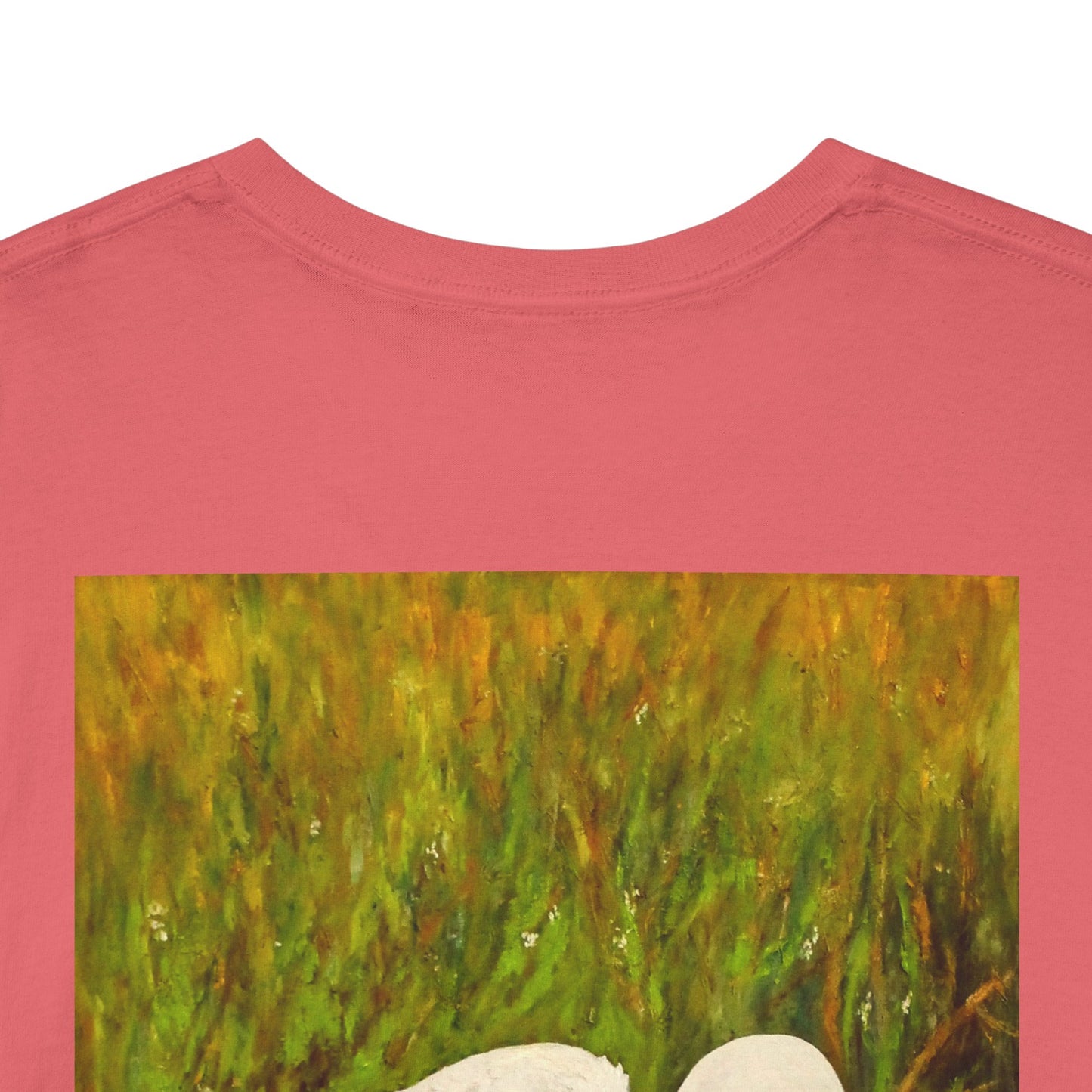 White Egret- Amazing Unisex Heavy Cotton Short Sleeve Tee Shirts!