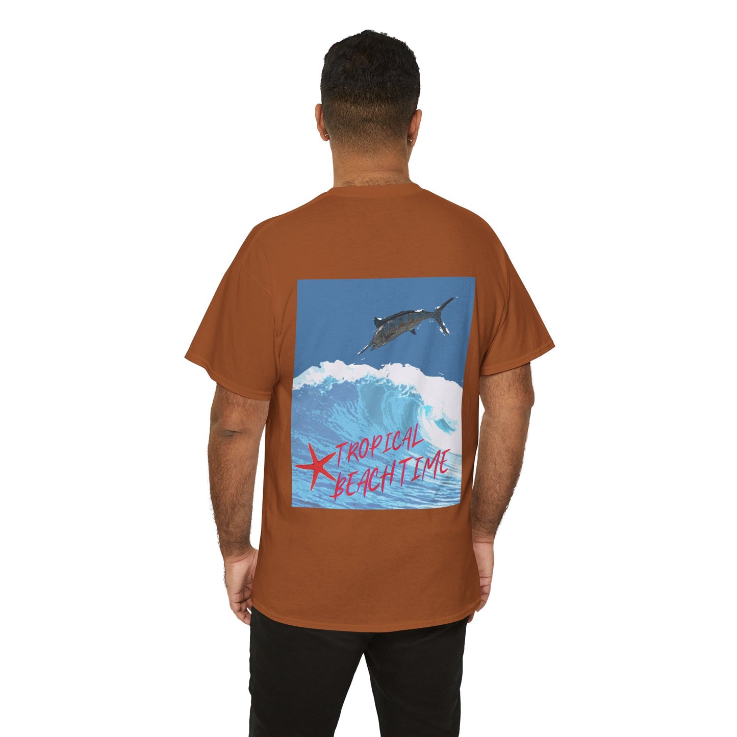 Tropical Beach Time - Amazing Unisex Heavy Cotton Tee