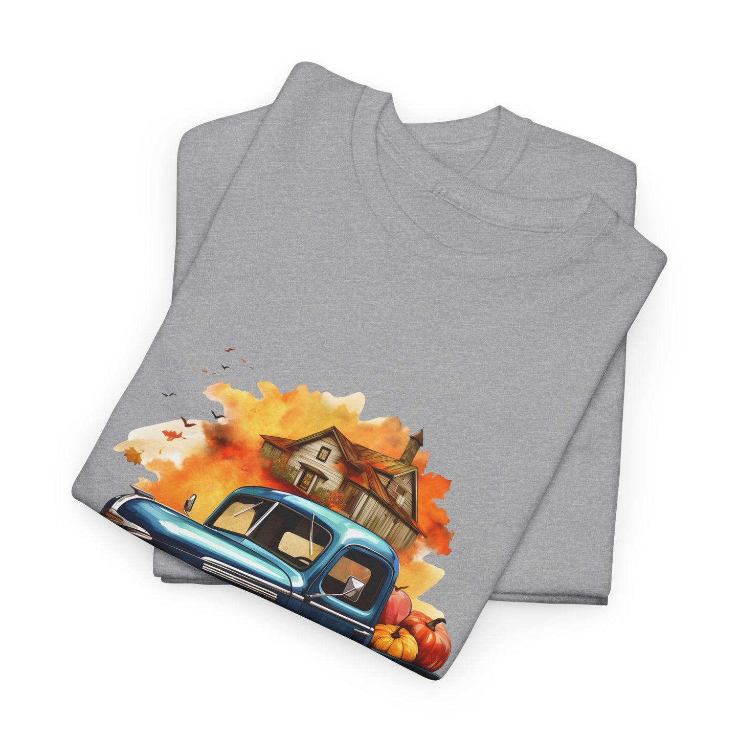 Fall Truck -Amazing Unisex Heavy Cotton Short Sleeve Tee Shirts!