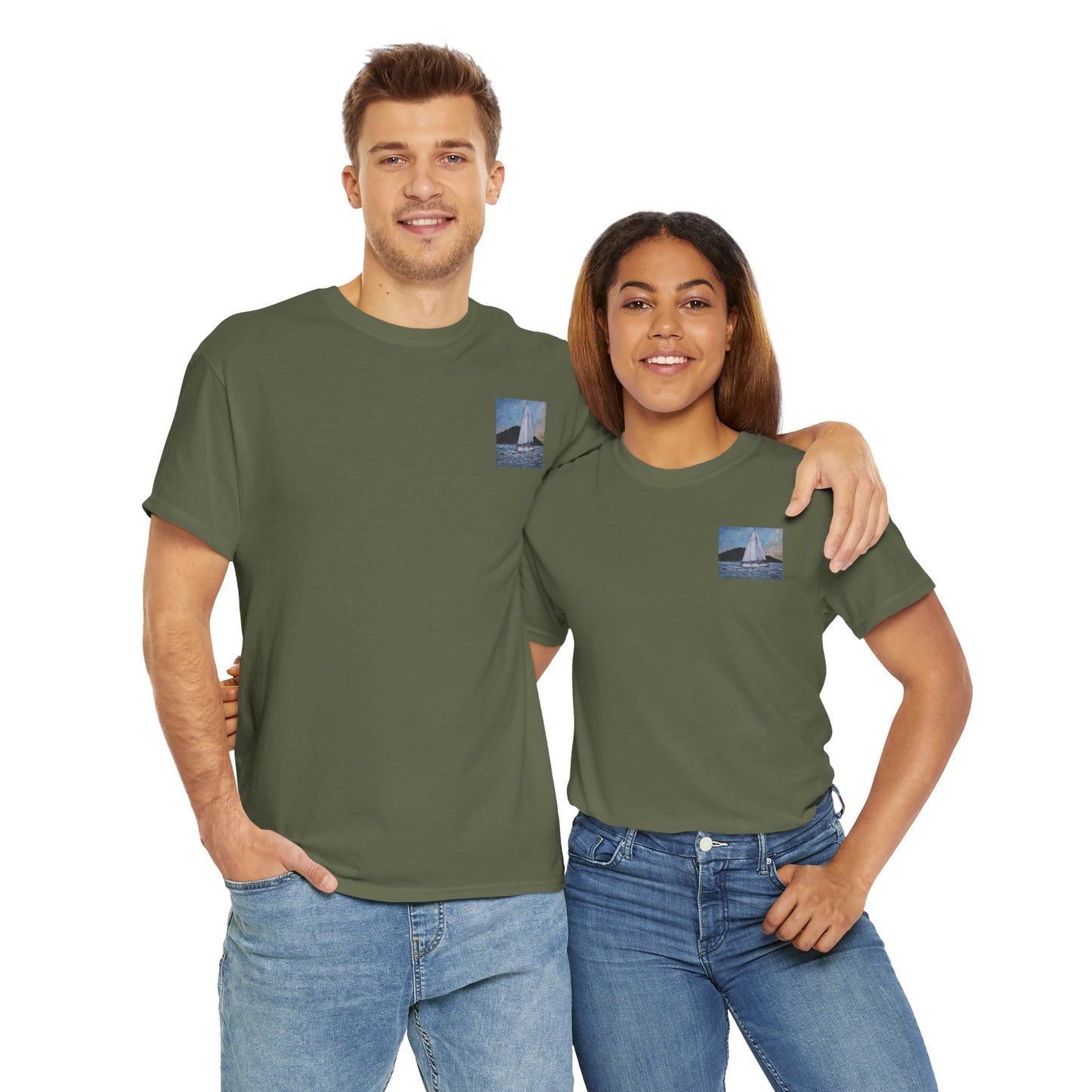 Smoothly Sailing - Amazing Unisex Heavy Cotton Short Sleeve Tee Shirts!