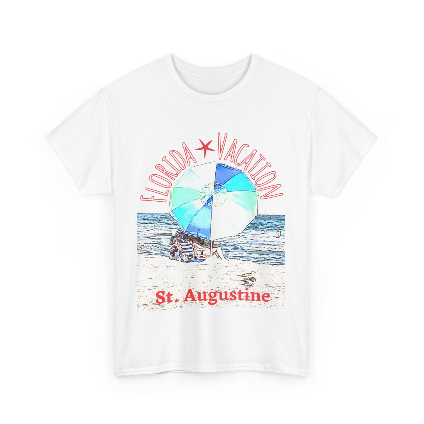 Florida Vacation St. Augustine- Amazing Unisex Heavy Cotton Tee