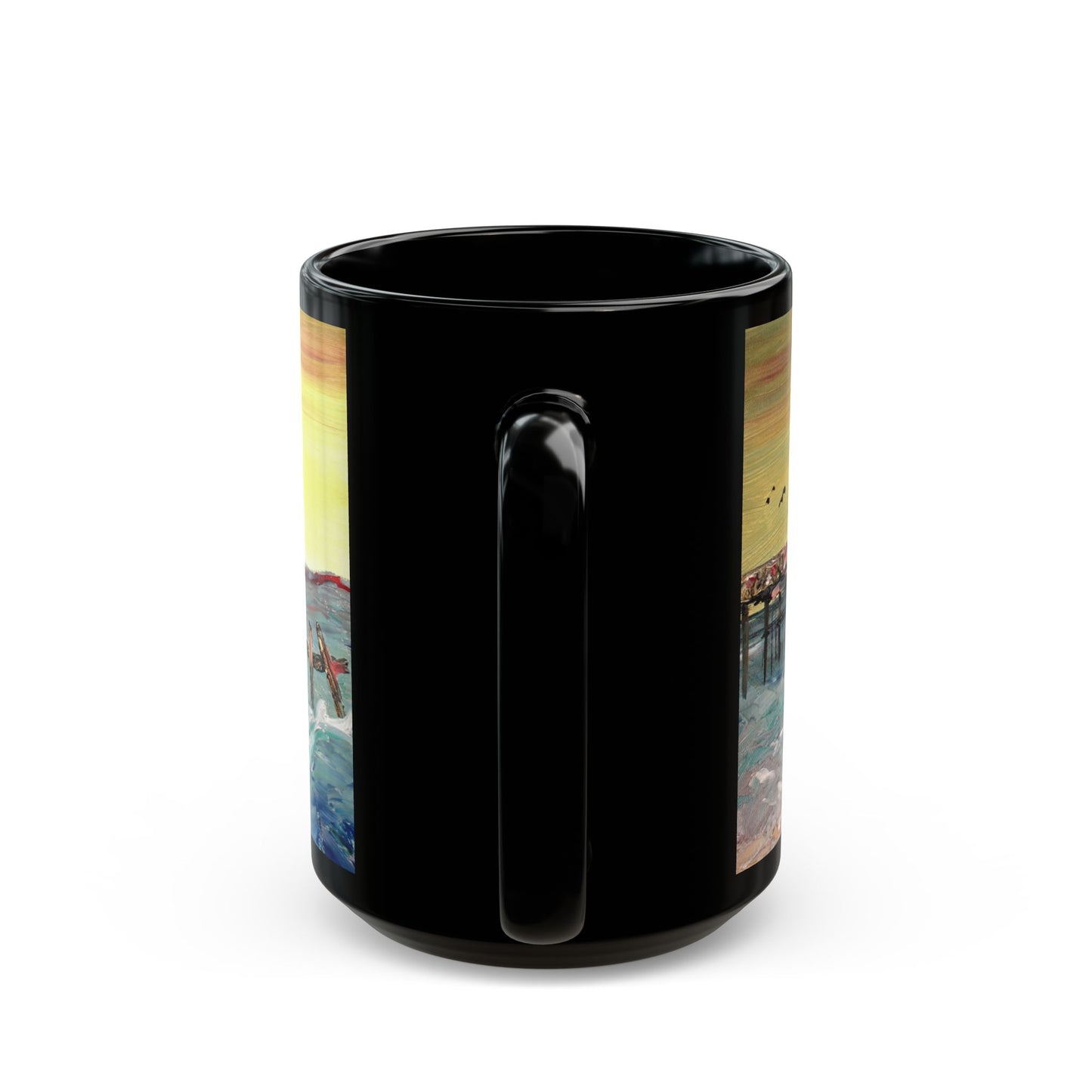 Can't Get Enough of the Mississippi Coast- 11 oz or 15 oz Ceramic Black Mugs