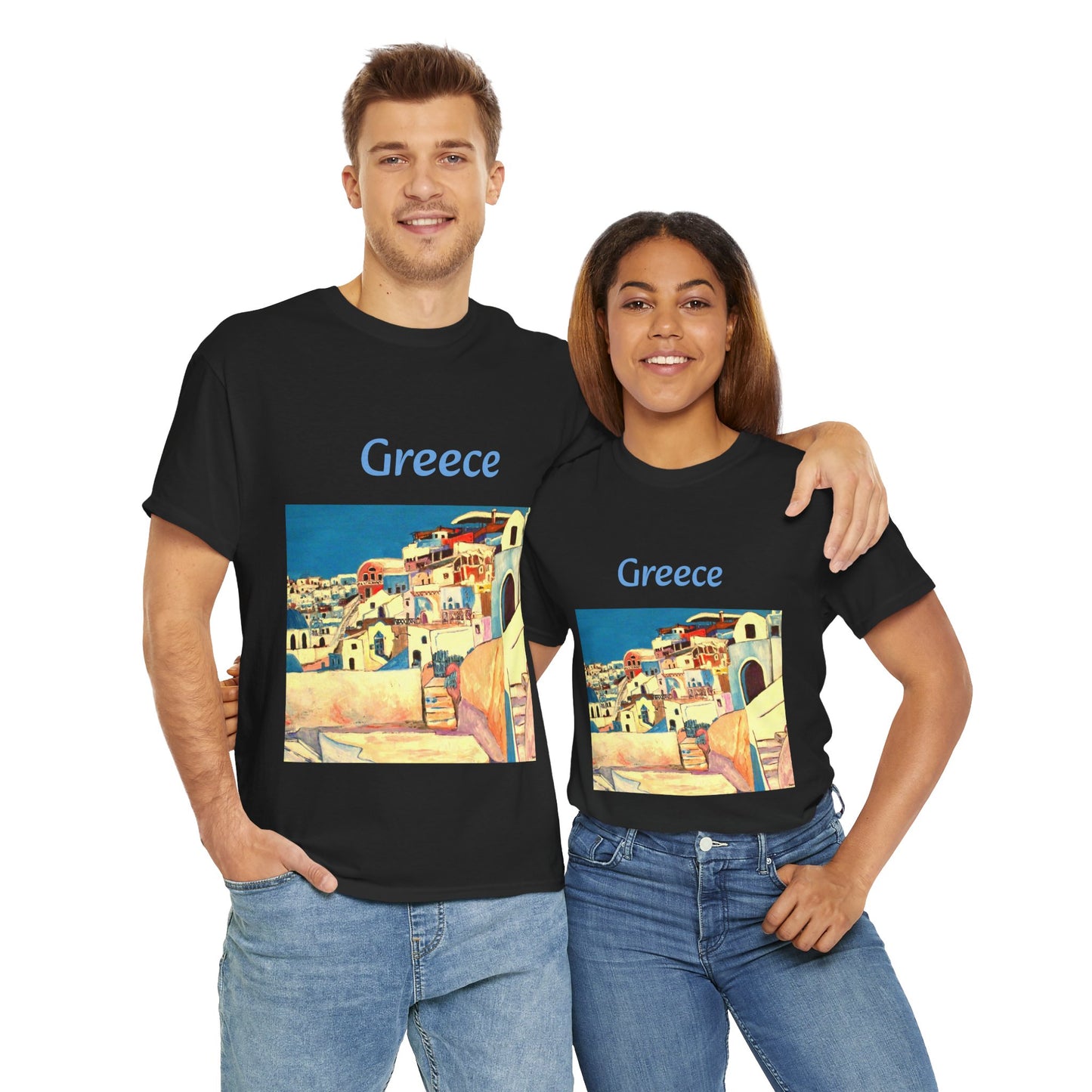 Greece - Amazing Unisex Heavy Cotton Short Sleeve Tee Shirts!