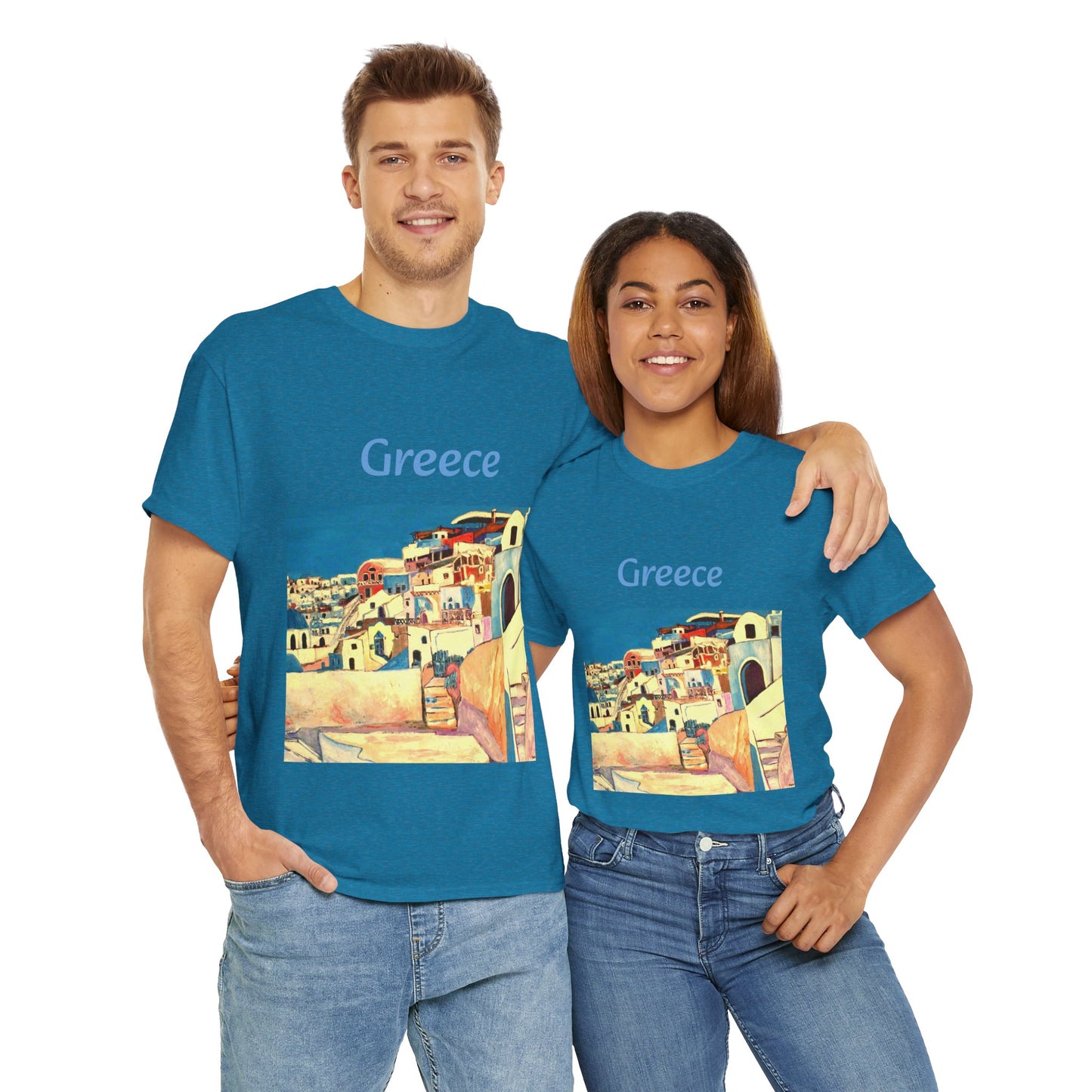 Greece - Amazing Unisex Heavy Cotton Short Sleeve Tee Shirts!