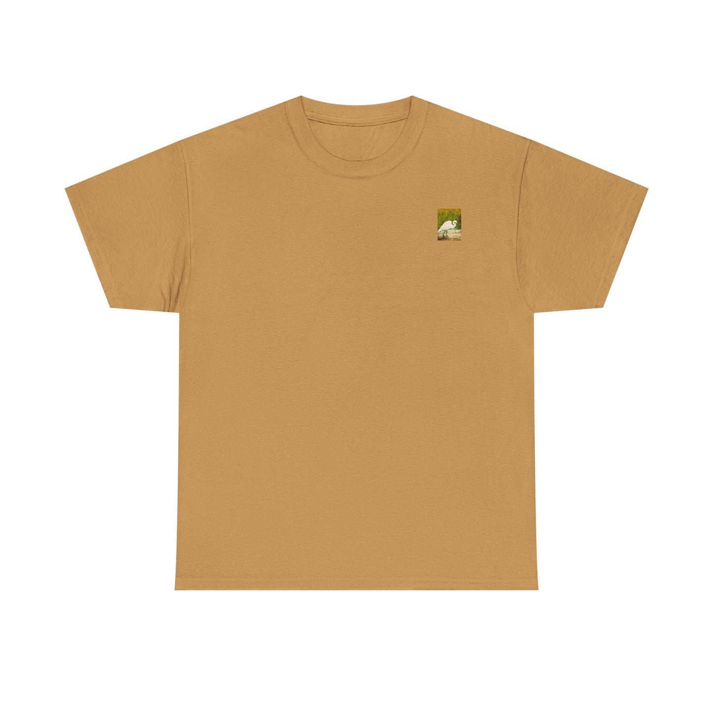 White Egret- Amazing Unisex Heavy Cotton Short Sleeve Tee Shirts!