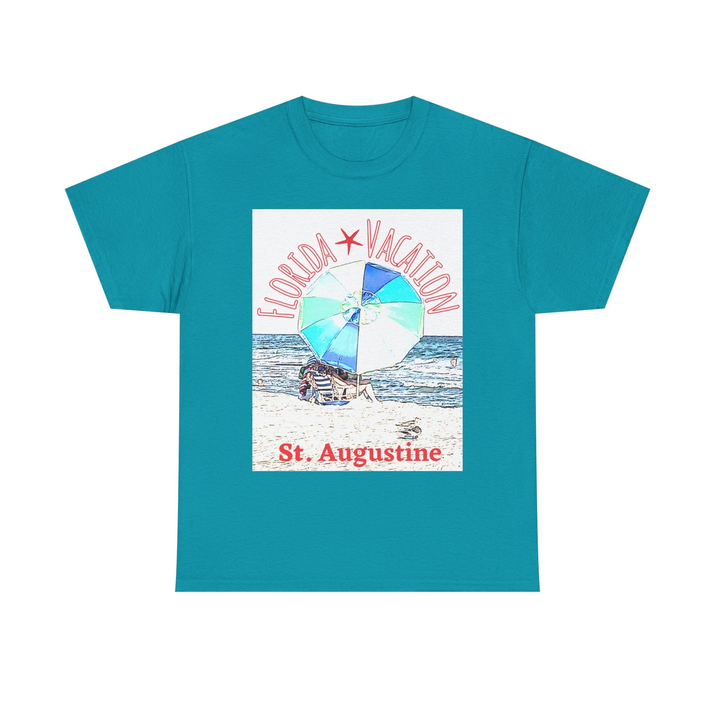 Florida Vacation St. Augustine- Amazing Unisex Heavy Cotton Tee