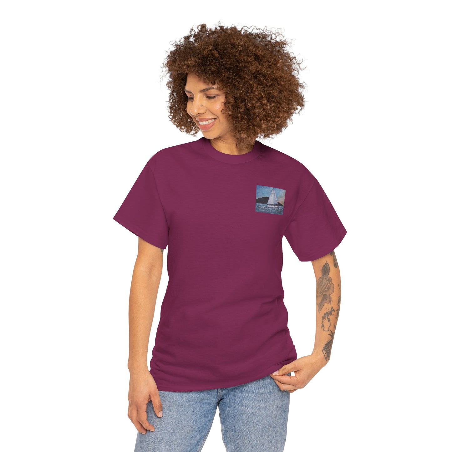 Smoothly Sailing - Amazing Unisex Heavy Cotton Short Sleeve Tee Shirts!