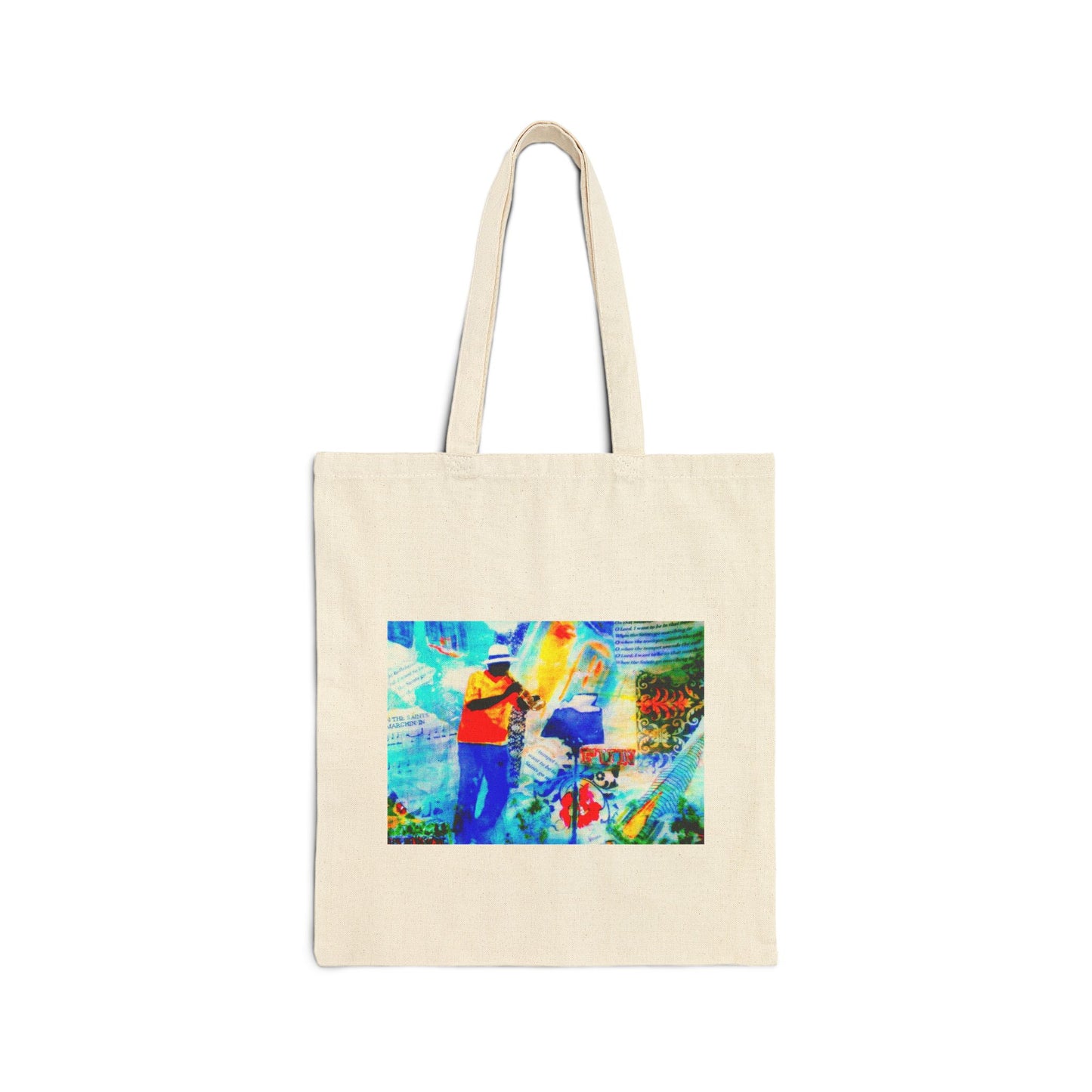 "Jazz in Savannah" Stylish Cotton Canvas Tote Bag
