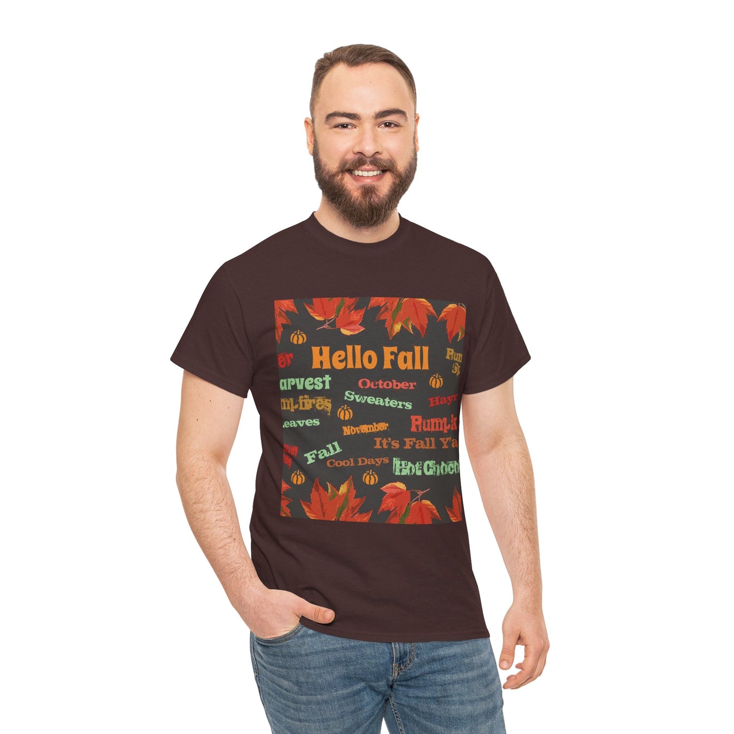 Hello Fall - Amazing Unisex Heavy Cotton Short Sleeve Tee Shirts!