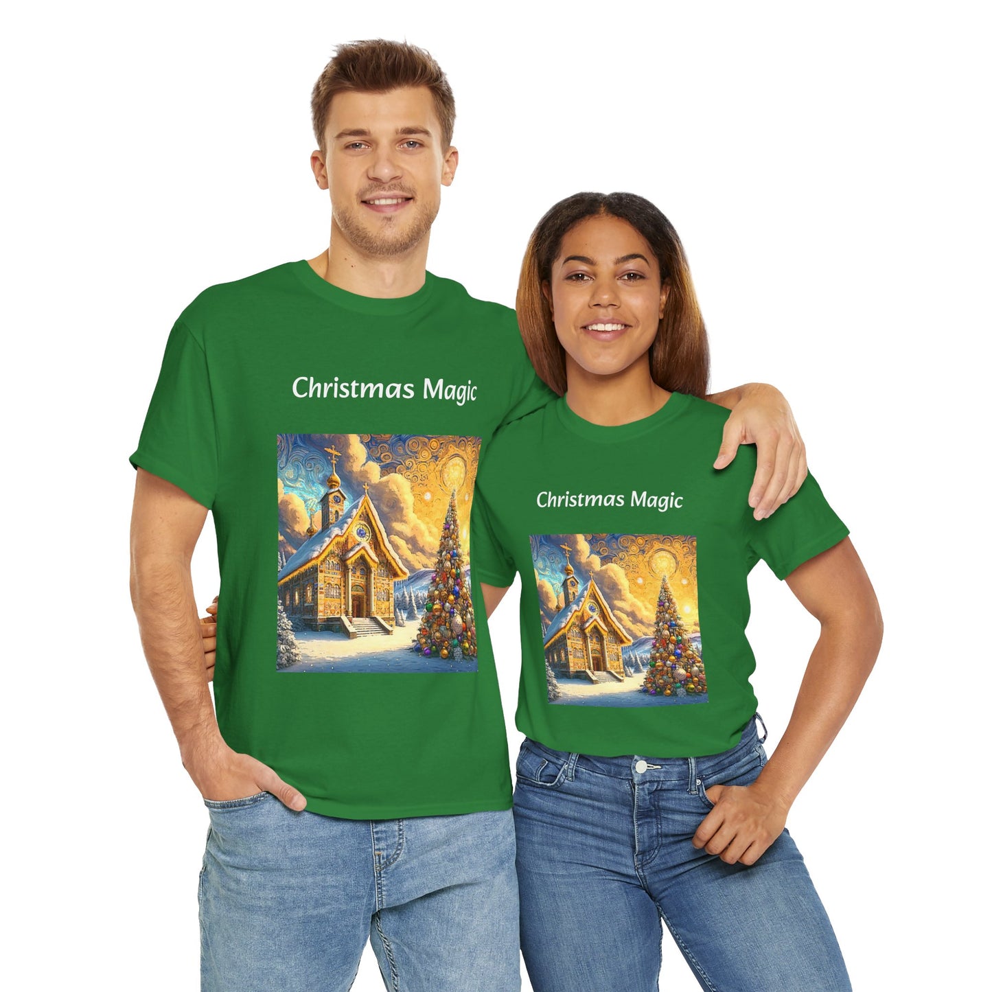 Magic Christmas Amazing Unisex Heavy Cotton Short Sleeve Tee Shirts!