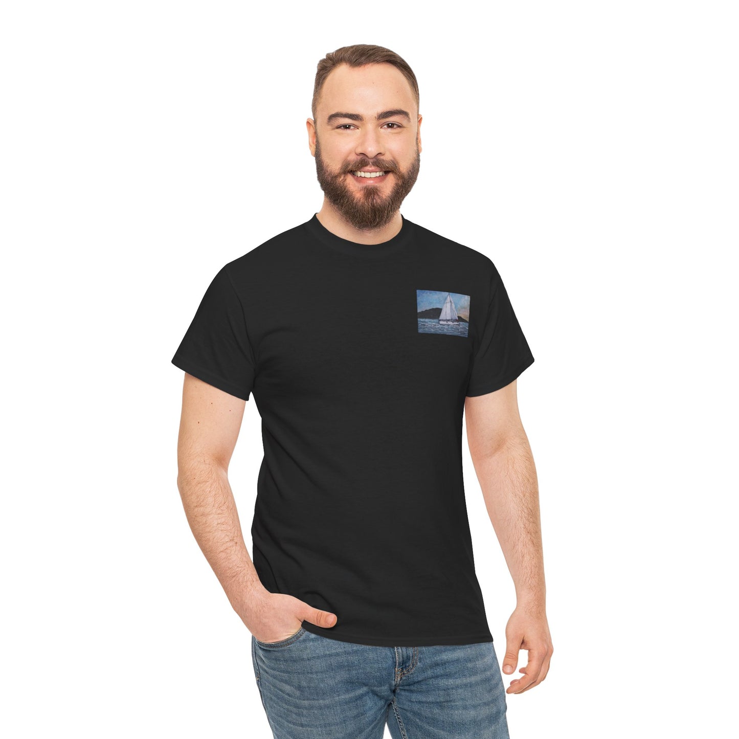 Smoothly Sailing - Amazing Unisex Heavy Cotton Short Sleeve Tee Shirts!