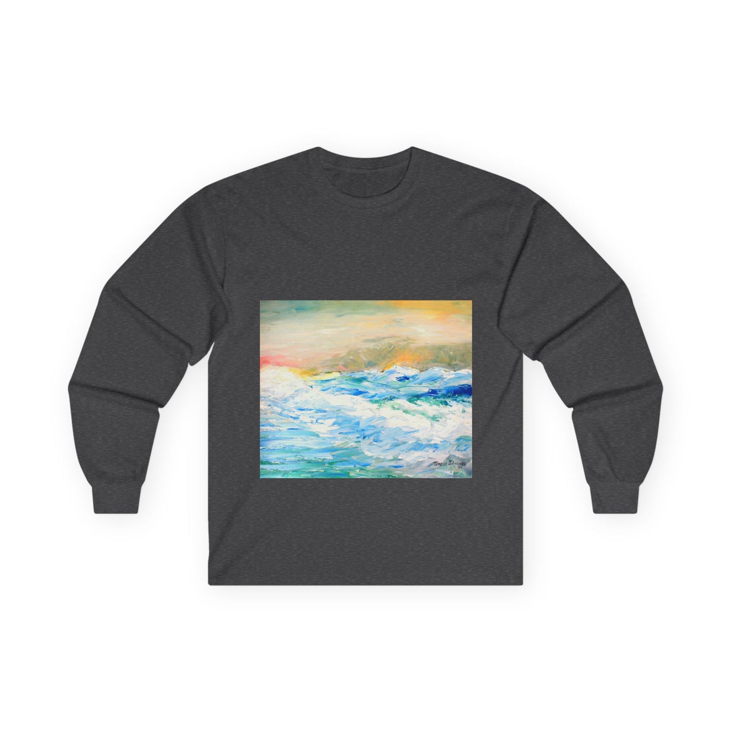 "God is Stirring the Sea" Long Sleeve Casual Unisex Tee Shirt