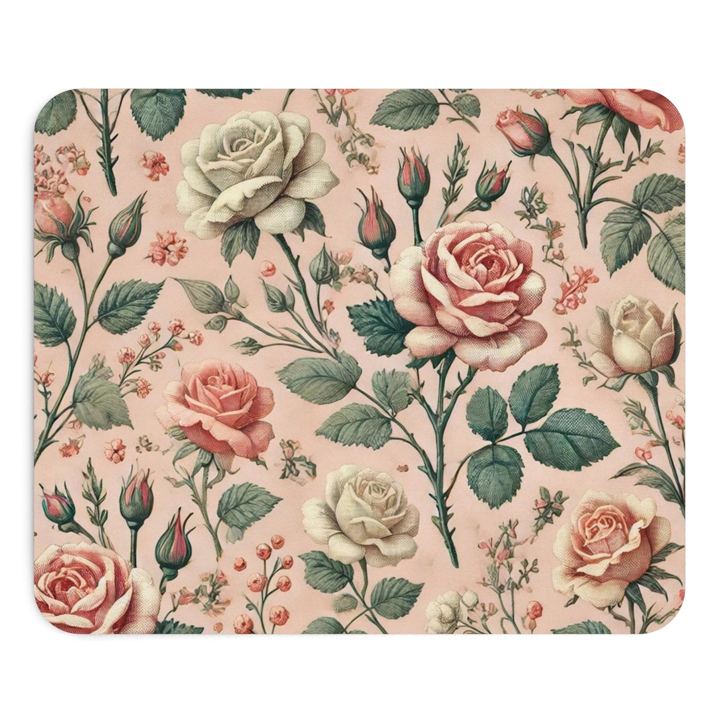 Shabby Chic Pink Rose Mousepad