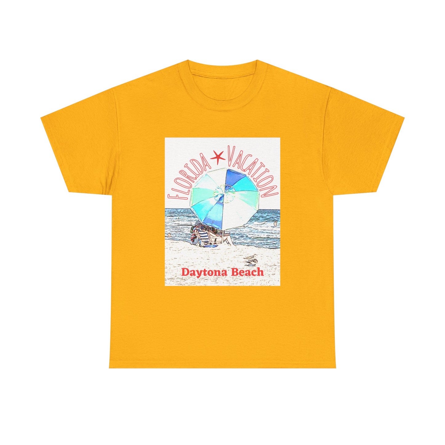 Florida Vacation Daytona Beach - Amazing Unisex Heavy Cotton Tee