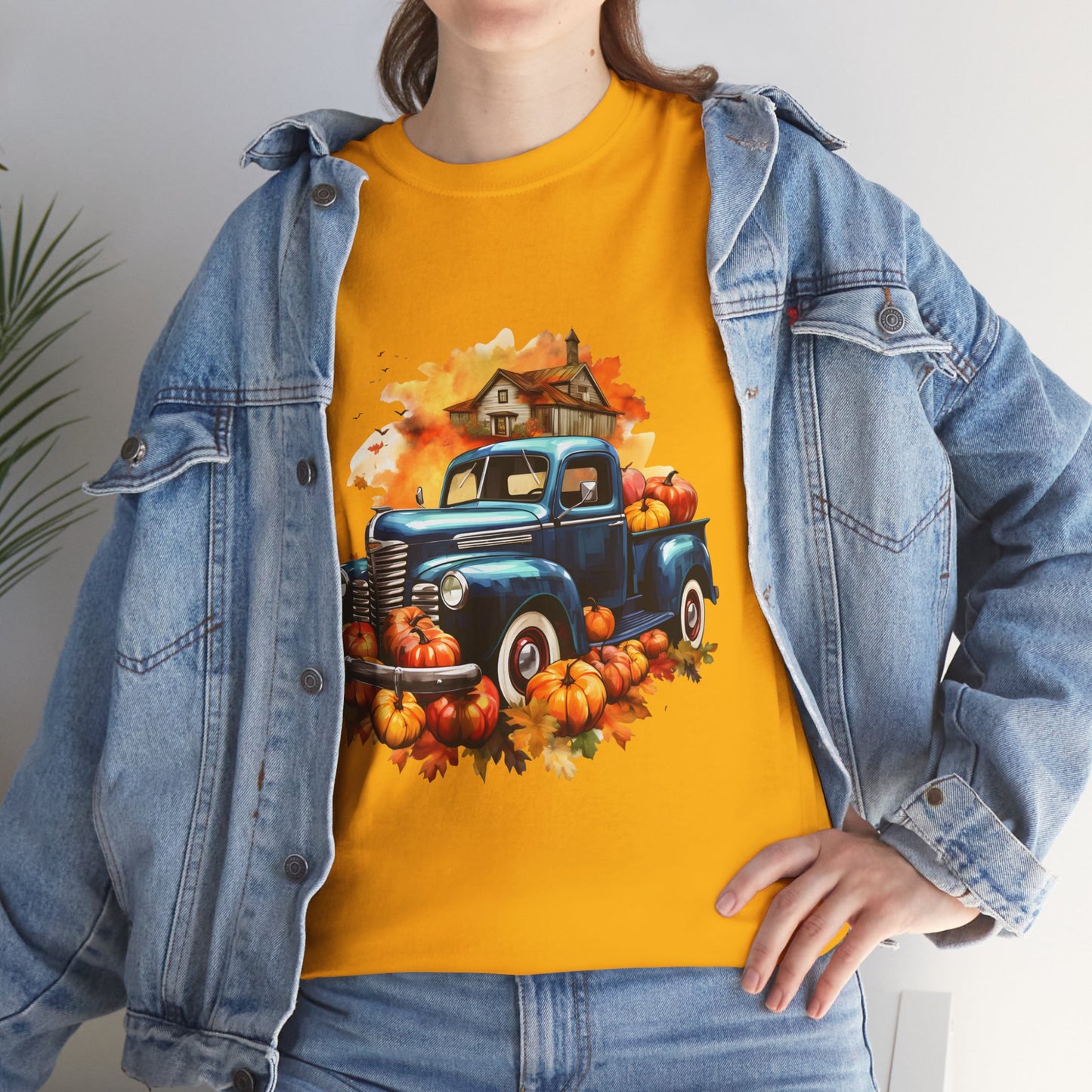 Fall Truck -Amazing Unisex Heavy Cotton Short Sleeve Tee Shirts!