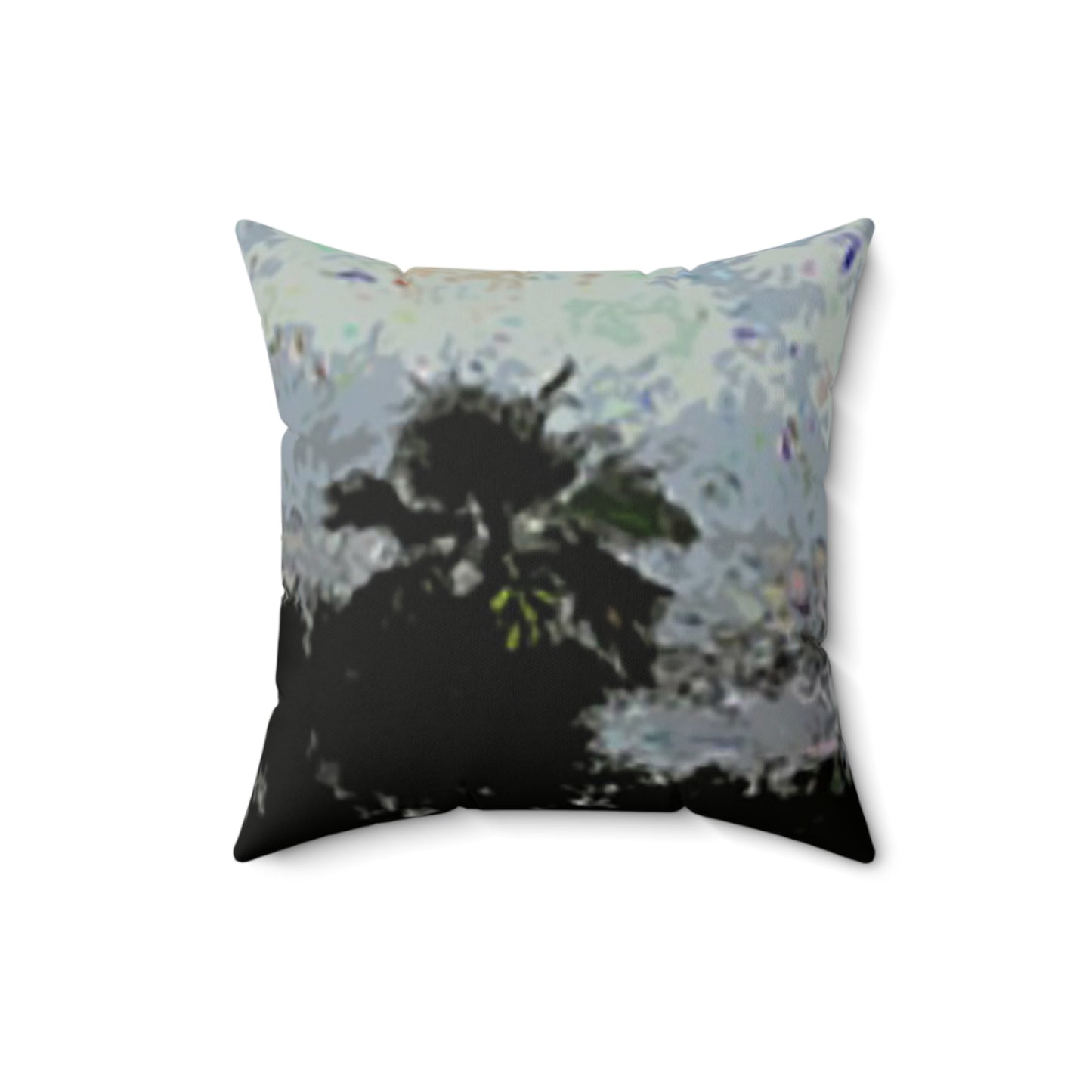 Beach from Above Faux Suede Square Pillow