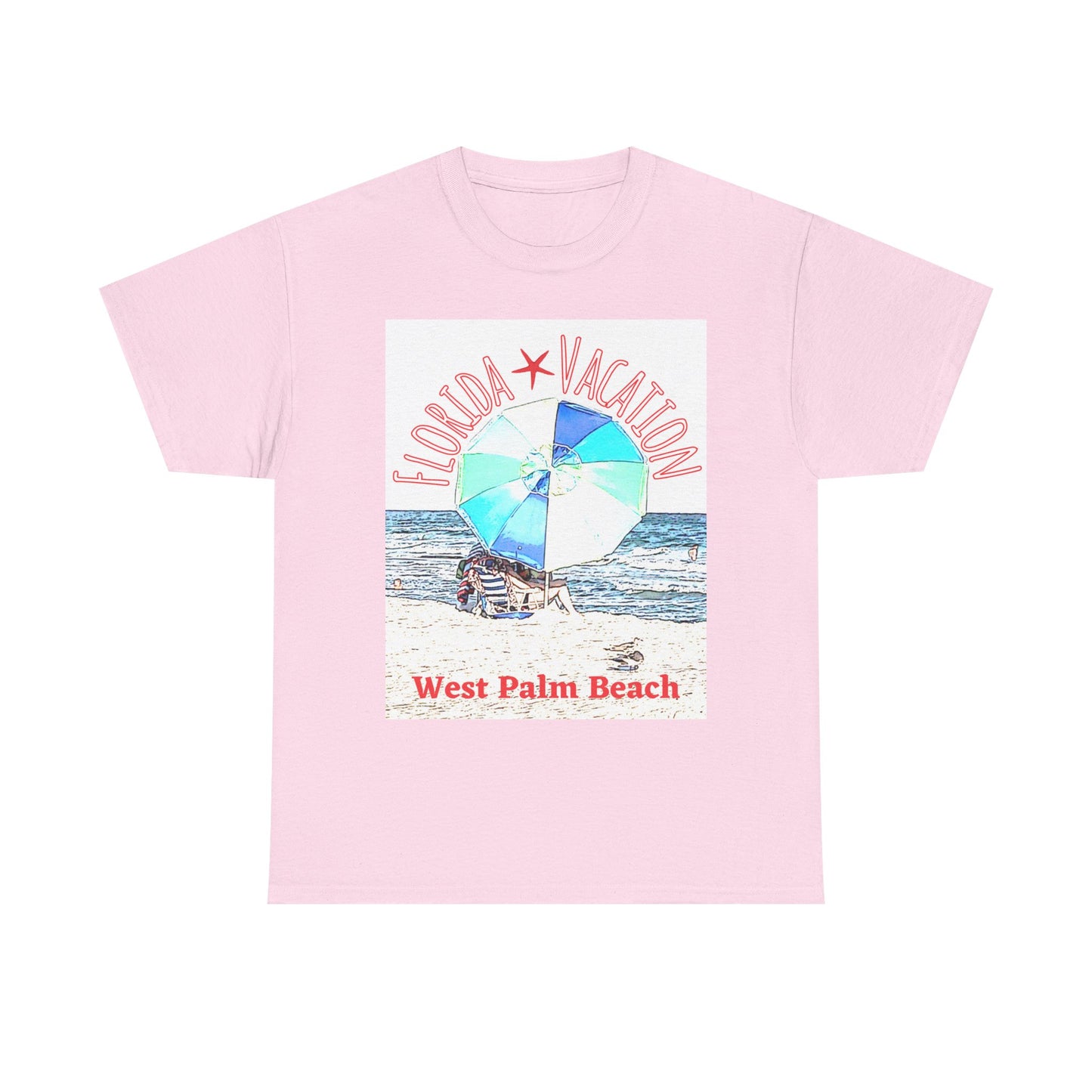 Florida Vacation- West Palm Beach - Amazing Unisex Heavy Cotton Tee