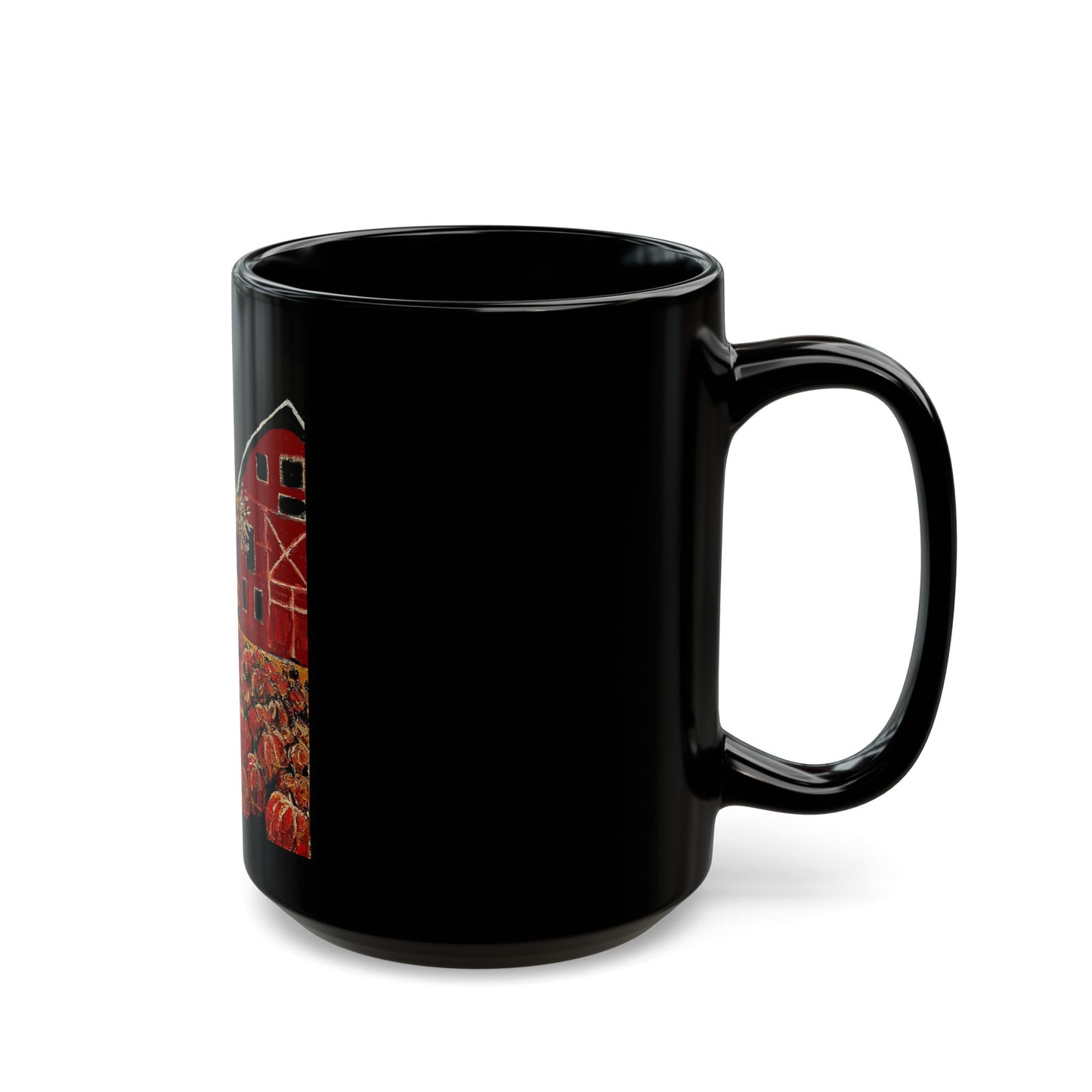 Scary Scarecrow - 11 oz or 15 oz Ceramic Black Mugs