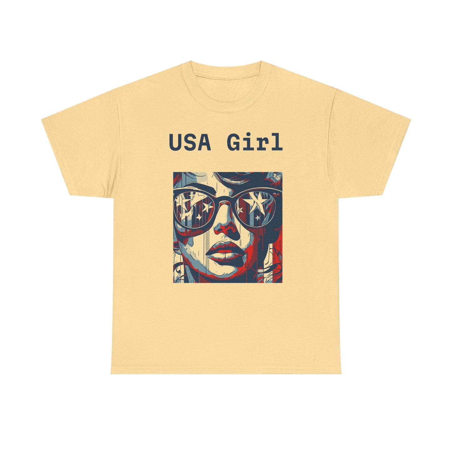 "USA Girl" - Amazing Unisex Heavy Cotton Short Sleeve Tee Shirts!