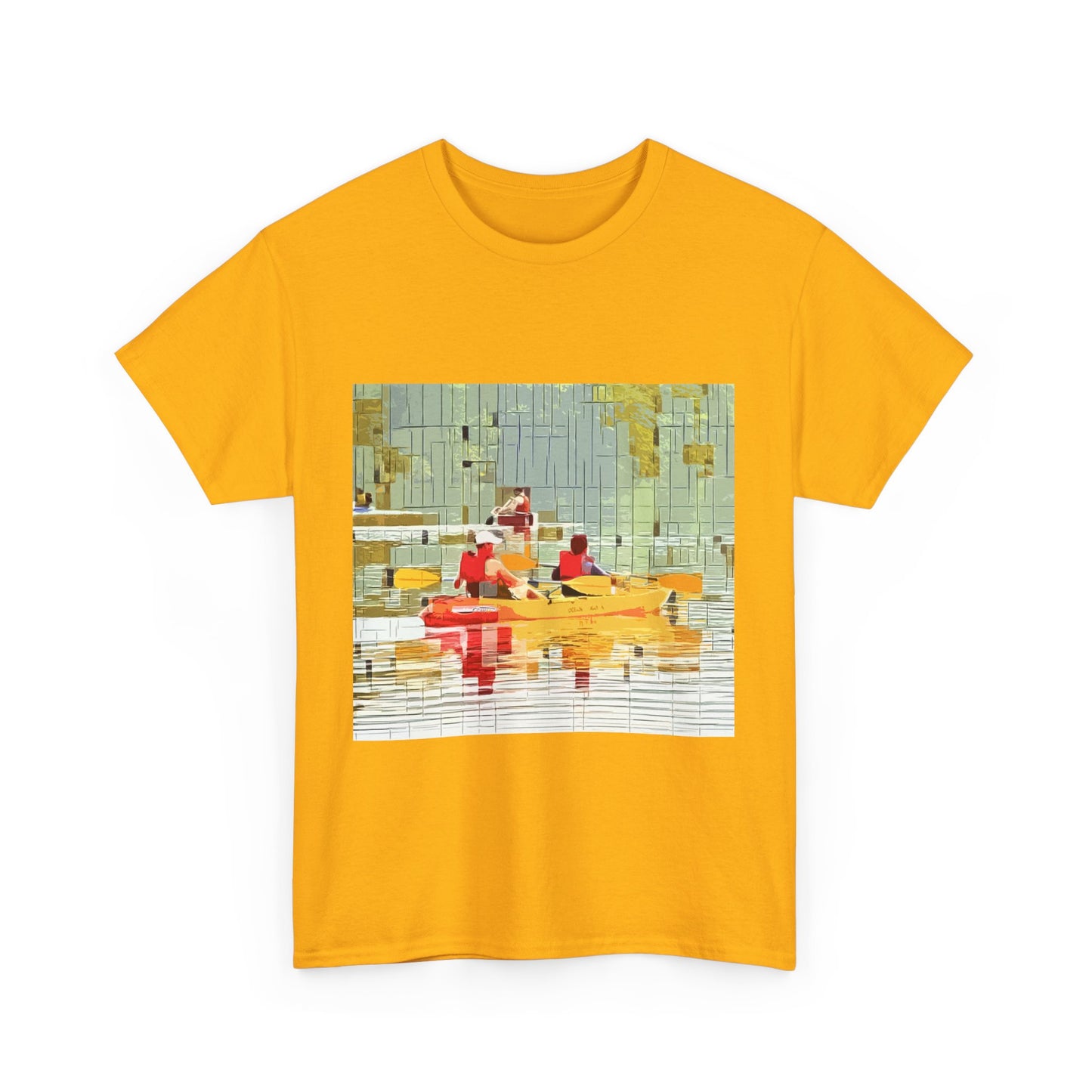 Kayak in the River - Amazing Unisex Heavy Cotton Tee