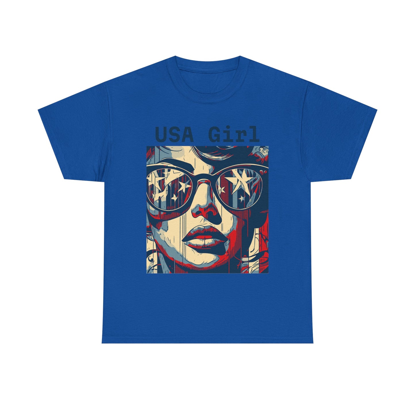 "USA Girl" Amazing Unisex Heavy Cotton Short Sleeve Tee Shirts!