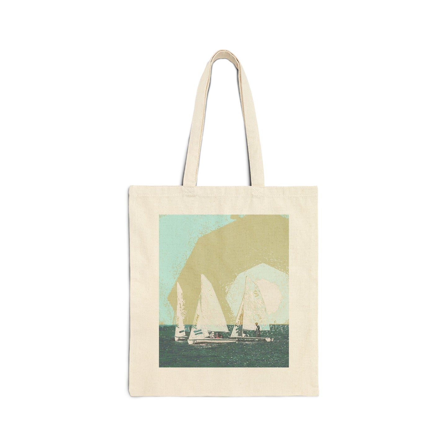"Saltwater Sailing" Stylish Cotton Canvas Tote Bag