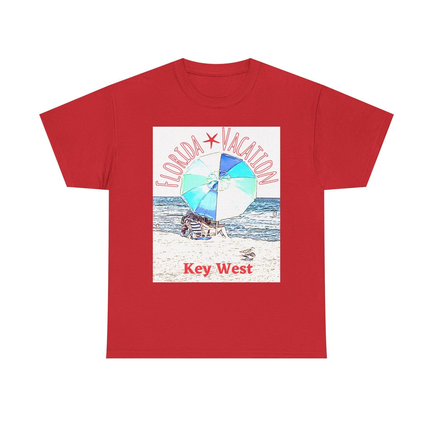 Florida Vacation Key West - Amazing Unisex Heavy Cotton Tee