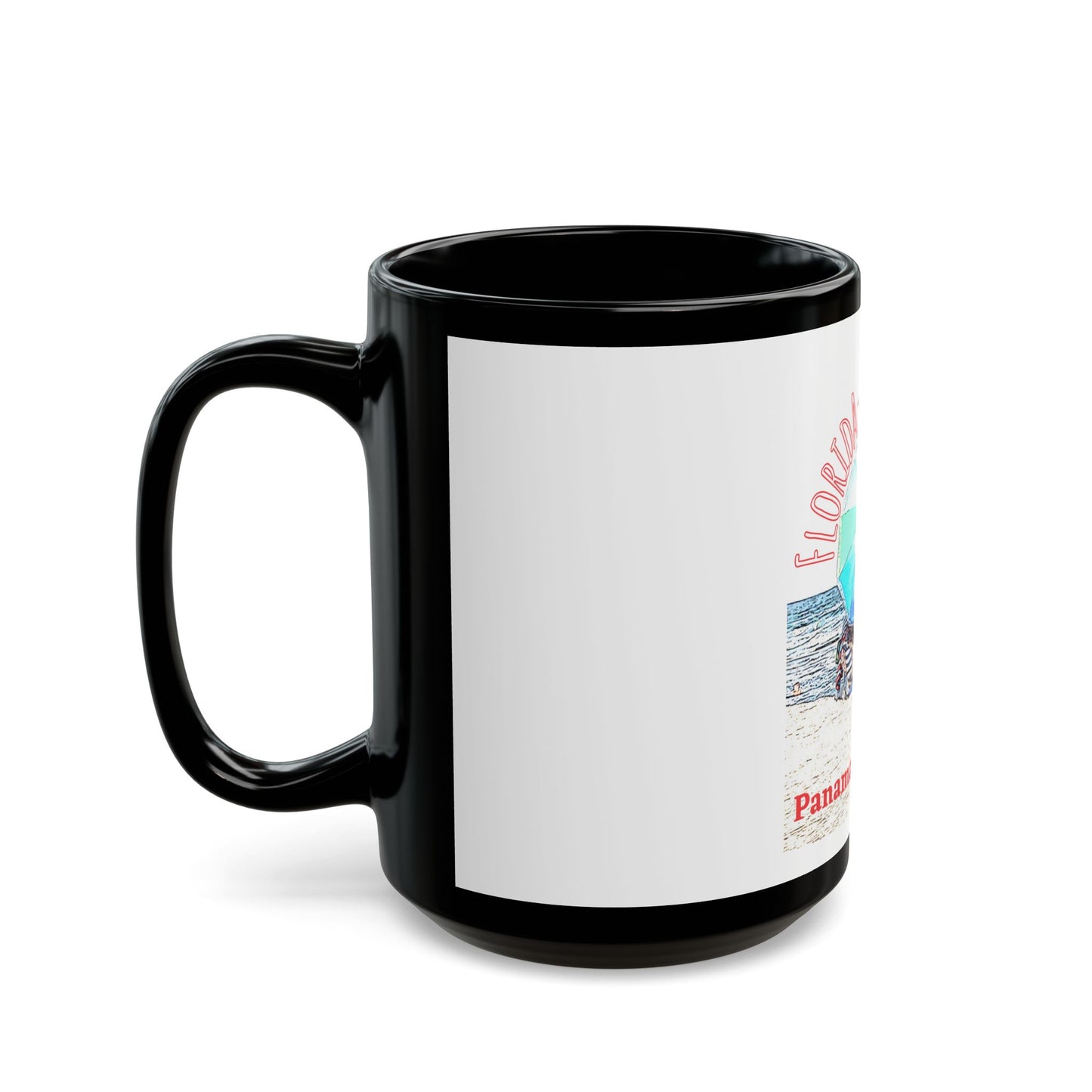 Florida Vacation Panama - 11 oz or 15 oz Ceramic Black Mugs