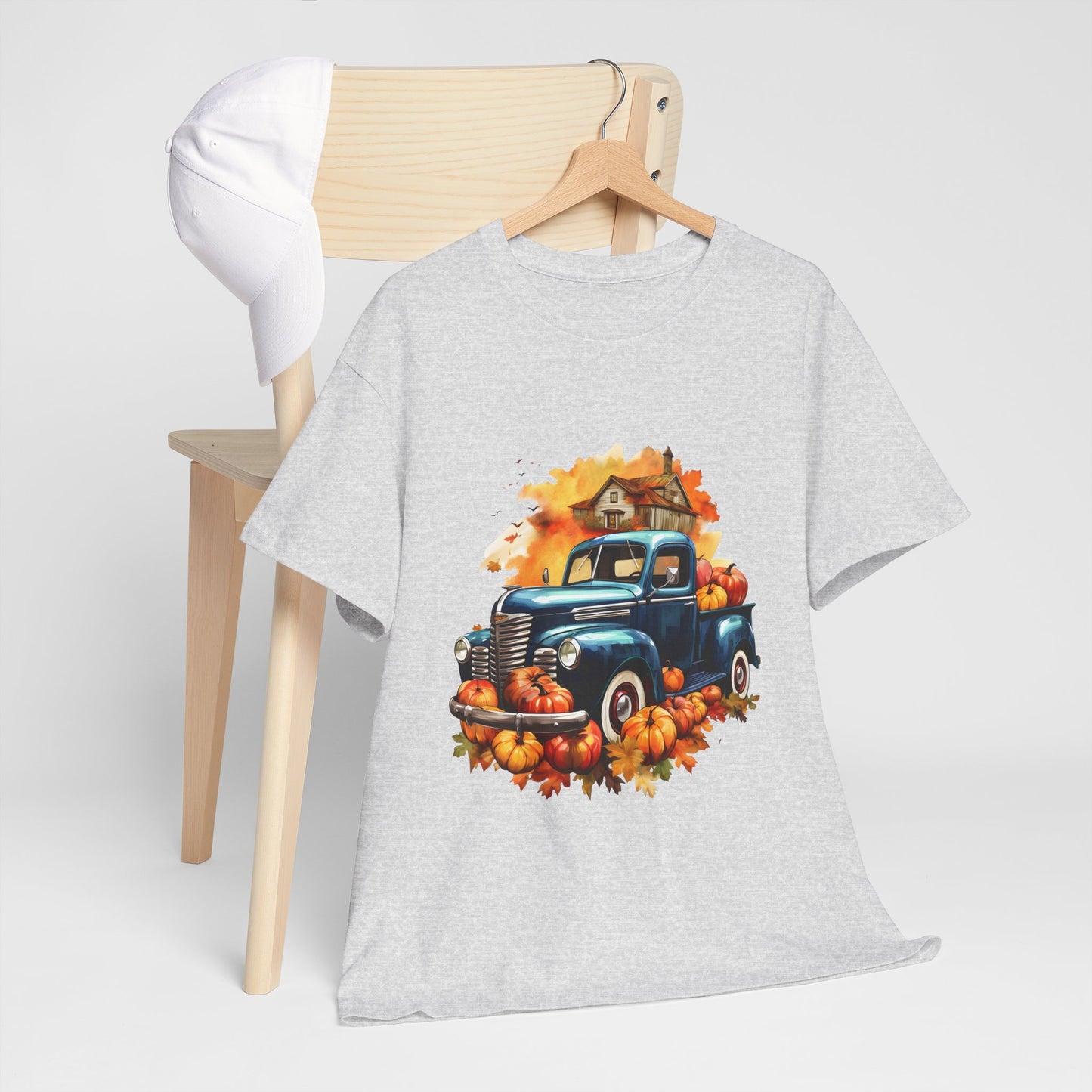 Fall Truck -Amazing Unisex Heavy Cotton Short Sleeve Tee Shirts!