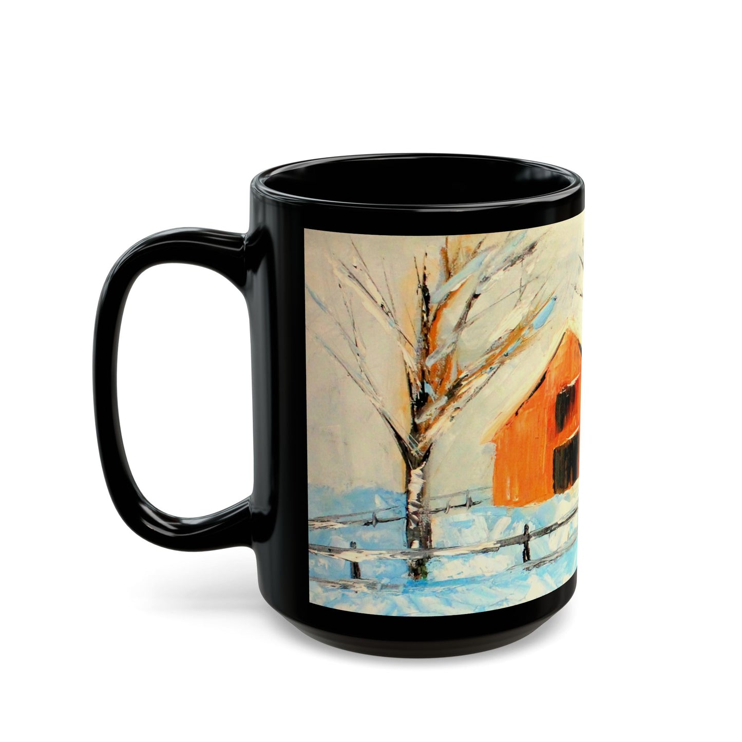 Forsyth Barns - 11 oz or 15 oz Ceramic Black Mugs