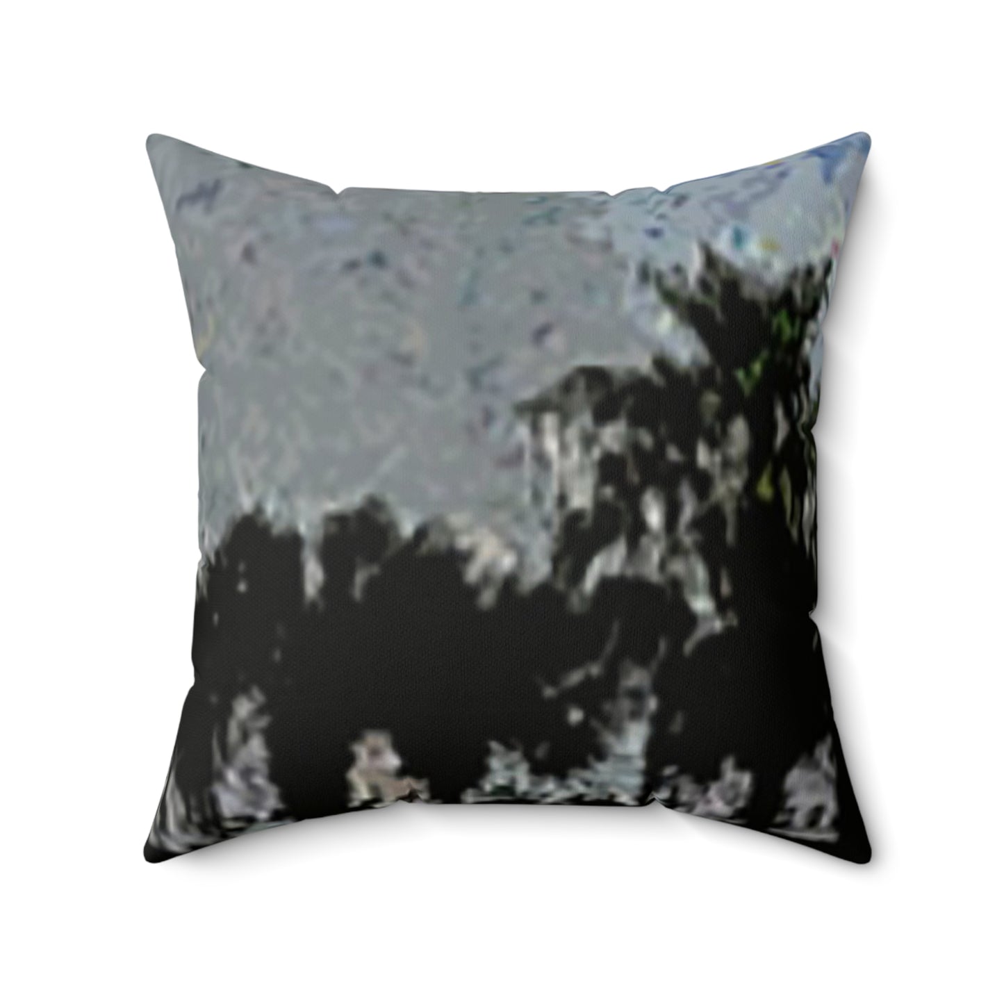 Beach from Above Faux Suede Square Pillow