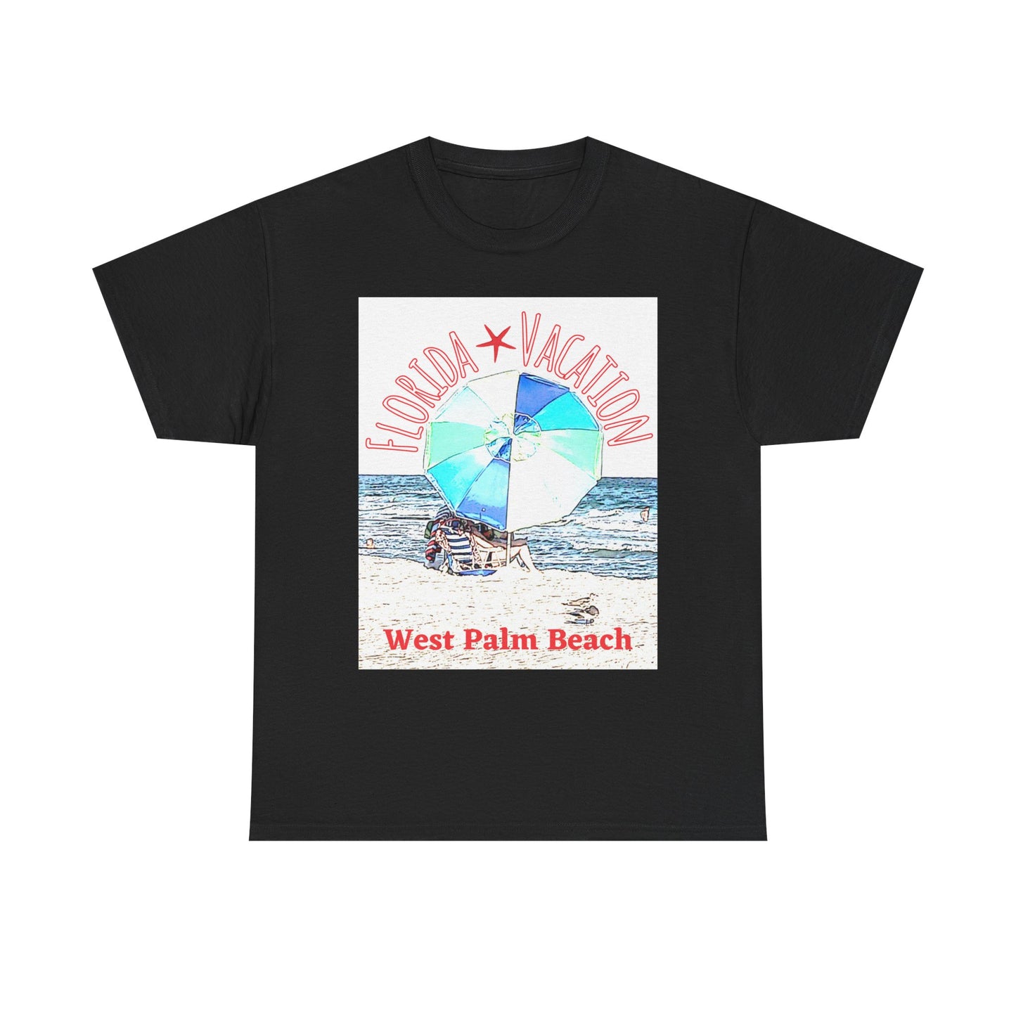 Florida Vacation- West Palm Beach - Amazing Unisex Heavy Cotton Tee
