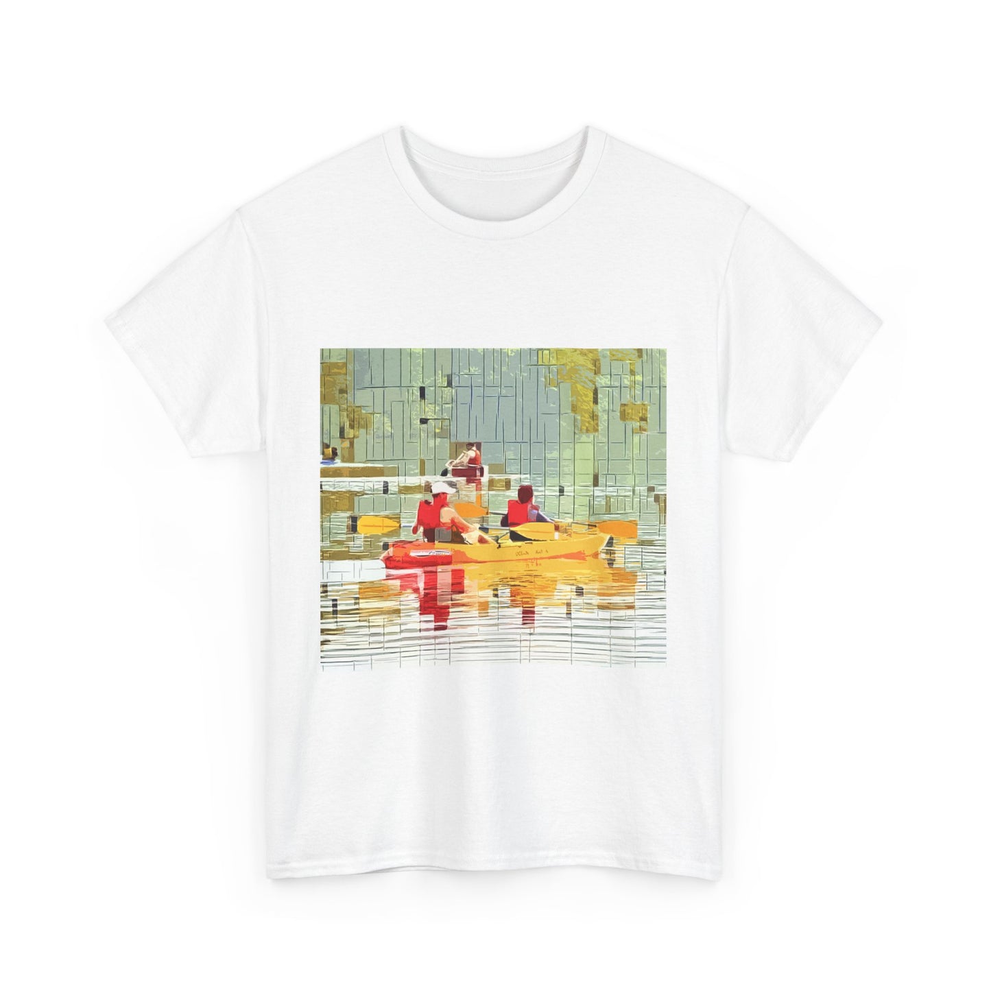 Kayak in the River - Amazing Unisex Heavy Cotton Tee