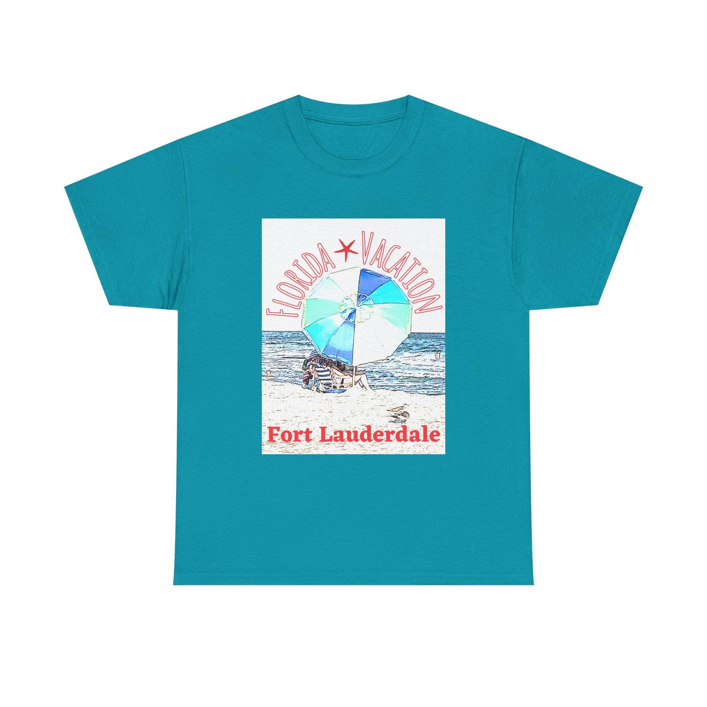 Florida Vacation Fort Lauderdale - Amazing Unisex Heavy Cotton Tee