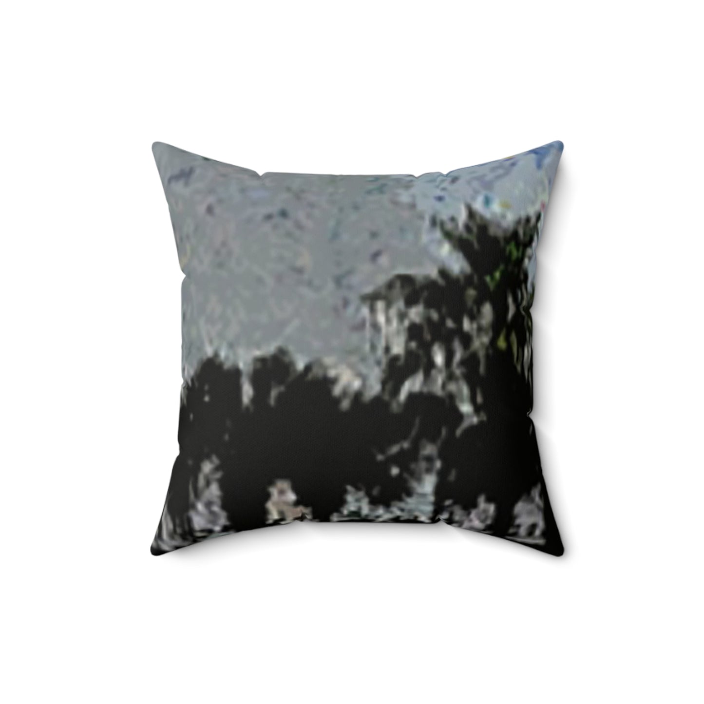 Beach from Above Faux Suede Square Pillow